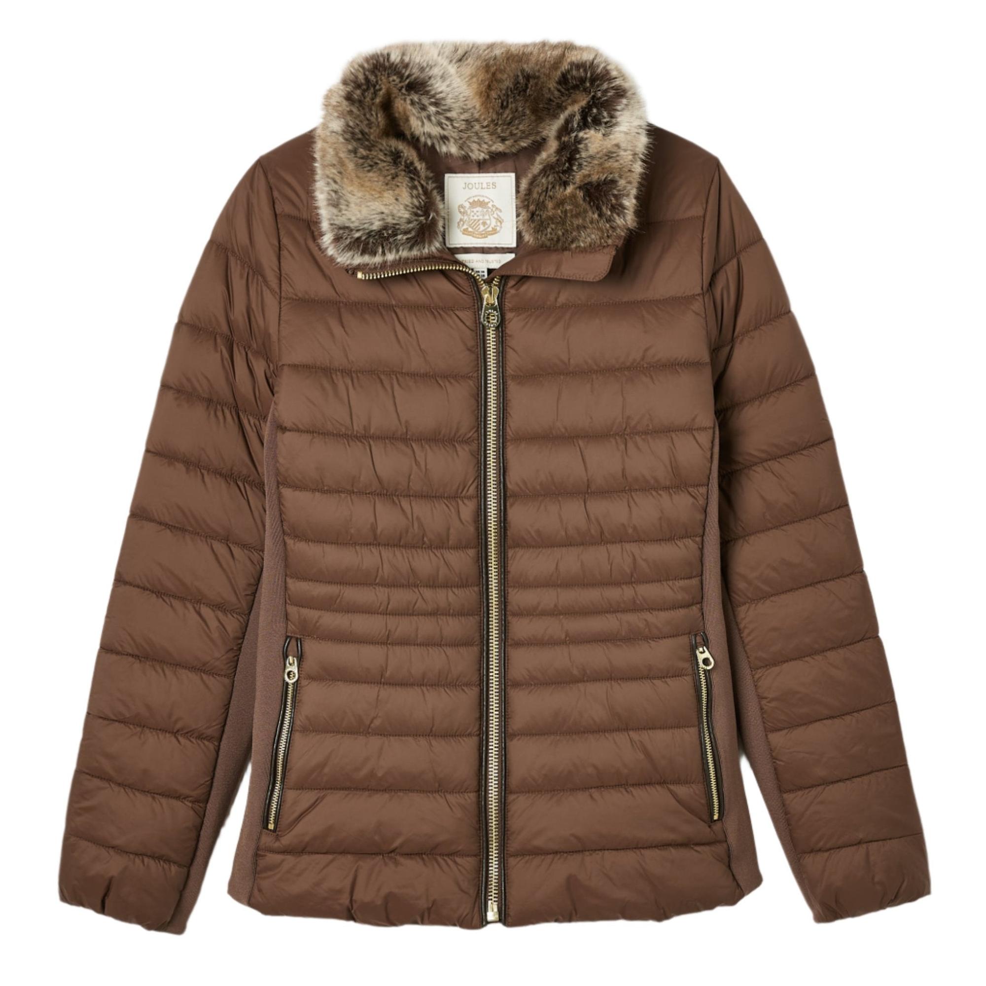 Product image 1 of 7 of Joules Women's Beckley Padded Showerproof Jacket - Brown