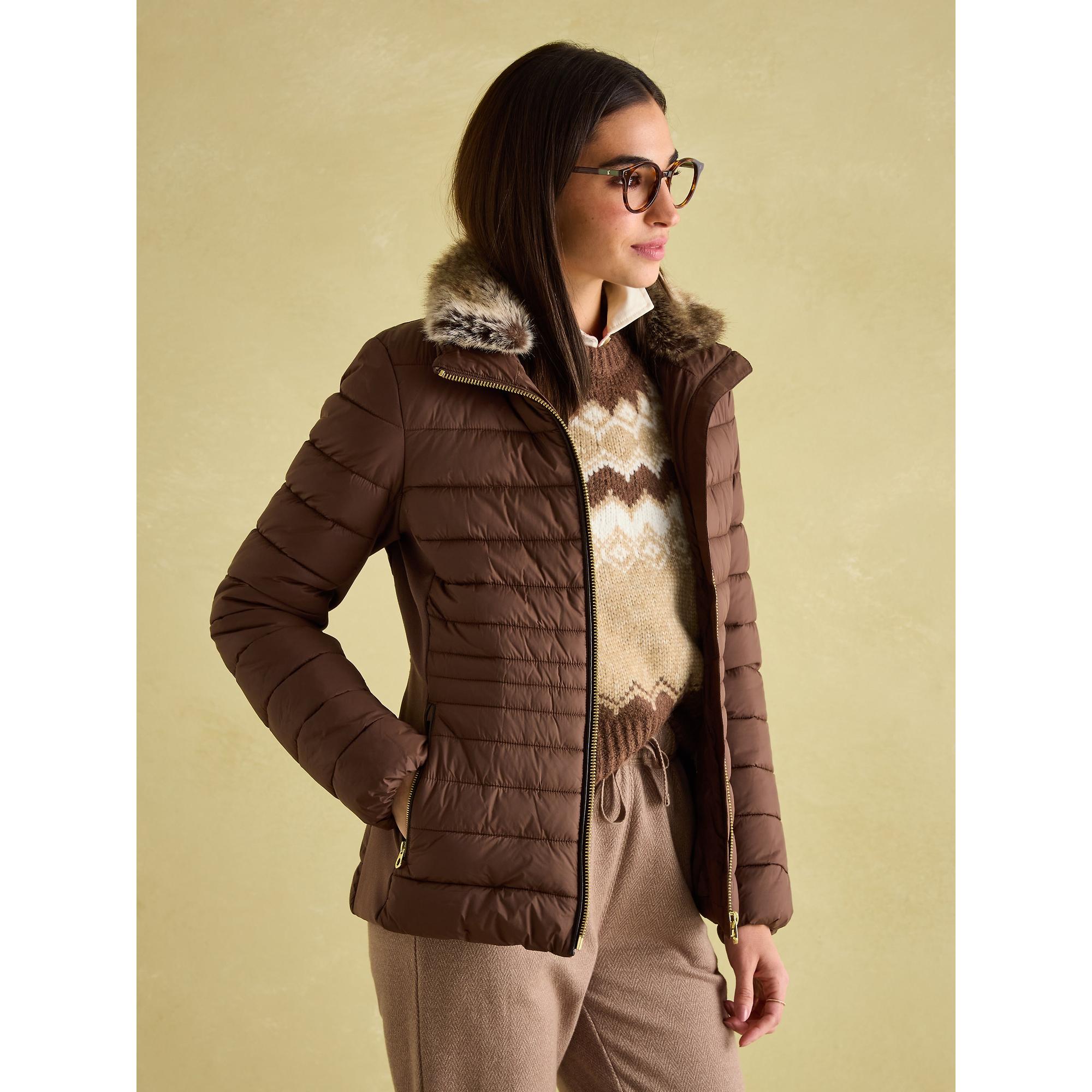 Product image 6 of 7 of Joules Women's Beckley Padded Showerproof Jacket - Brown