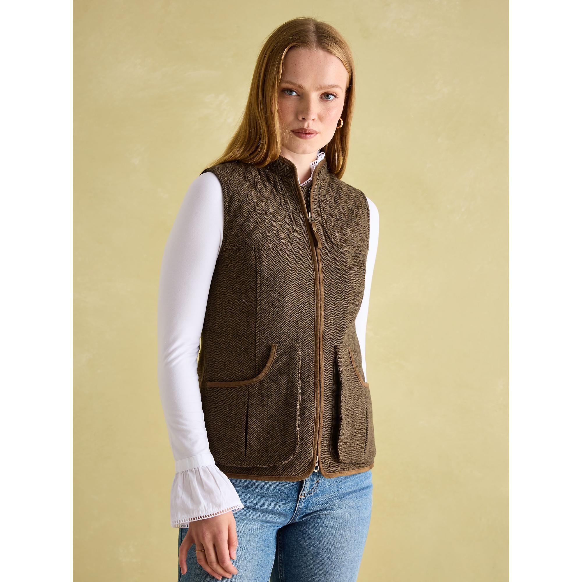 Product image 2 of 11 of Joules Women's Cawthorne Tweed Gilet - Herringbone