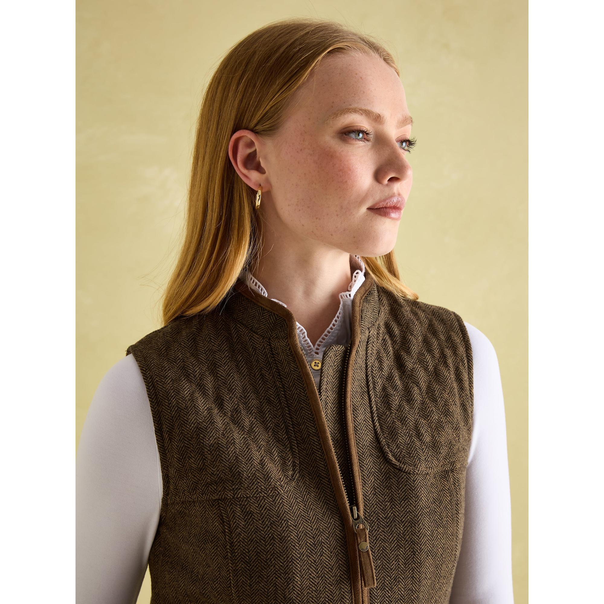 Product image 5 of 11 of Joules Women's Cawthorne Tweed Gilet - Herringbone