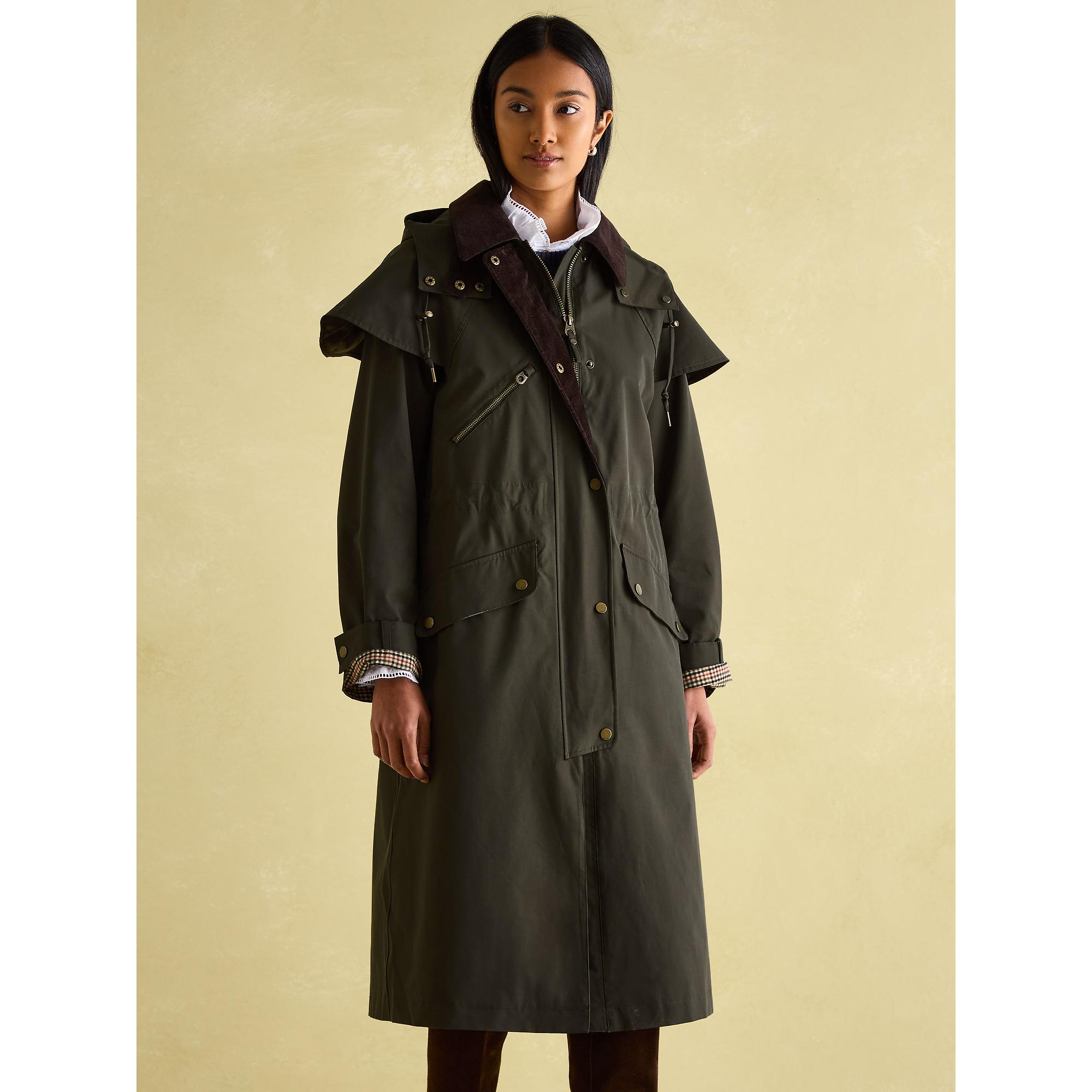 Product image 2 of 7 of Joules Women's Highbridge Waterproof Longline Hooded Coat - Green