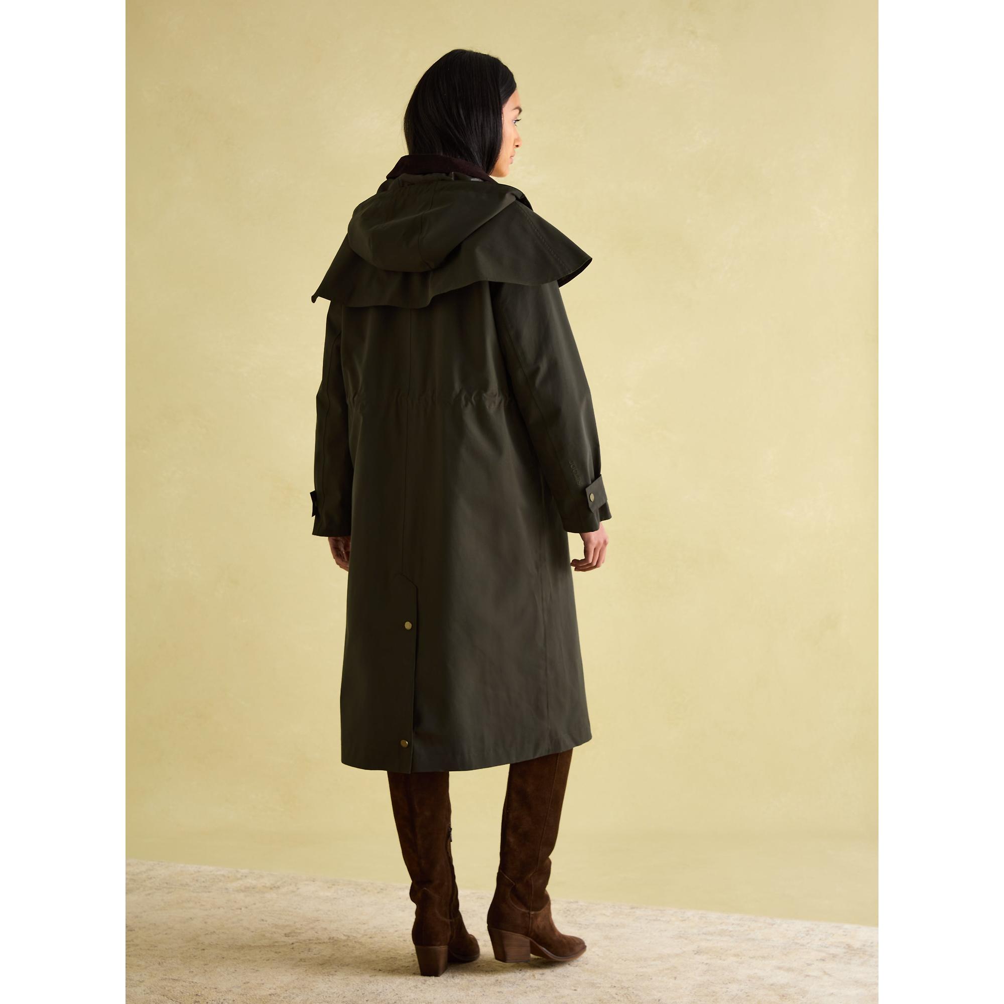 Product image 3 of 7 of Joules Women's Highbridge Waterproof Longline Hooded Coat - Green