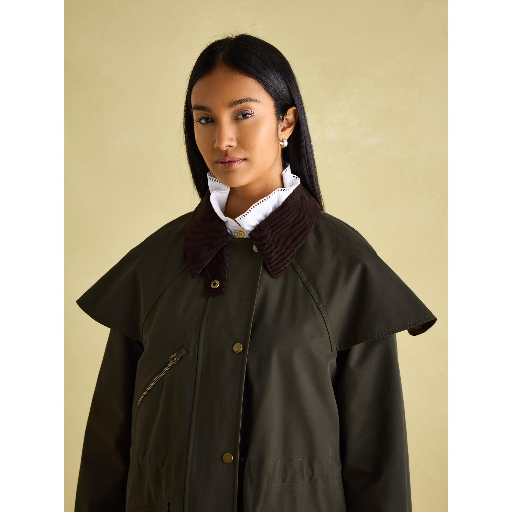 Product image 6 of 7 of Joules Women's Highbridge Waterproof Longline Hooded Coat - Green