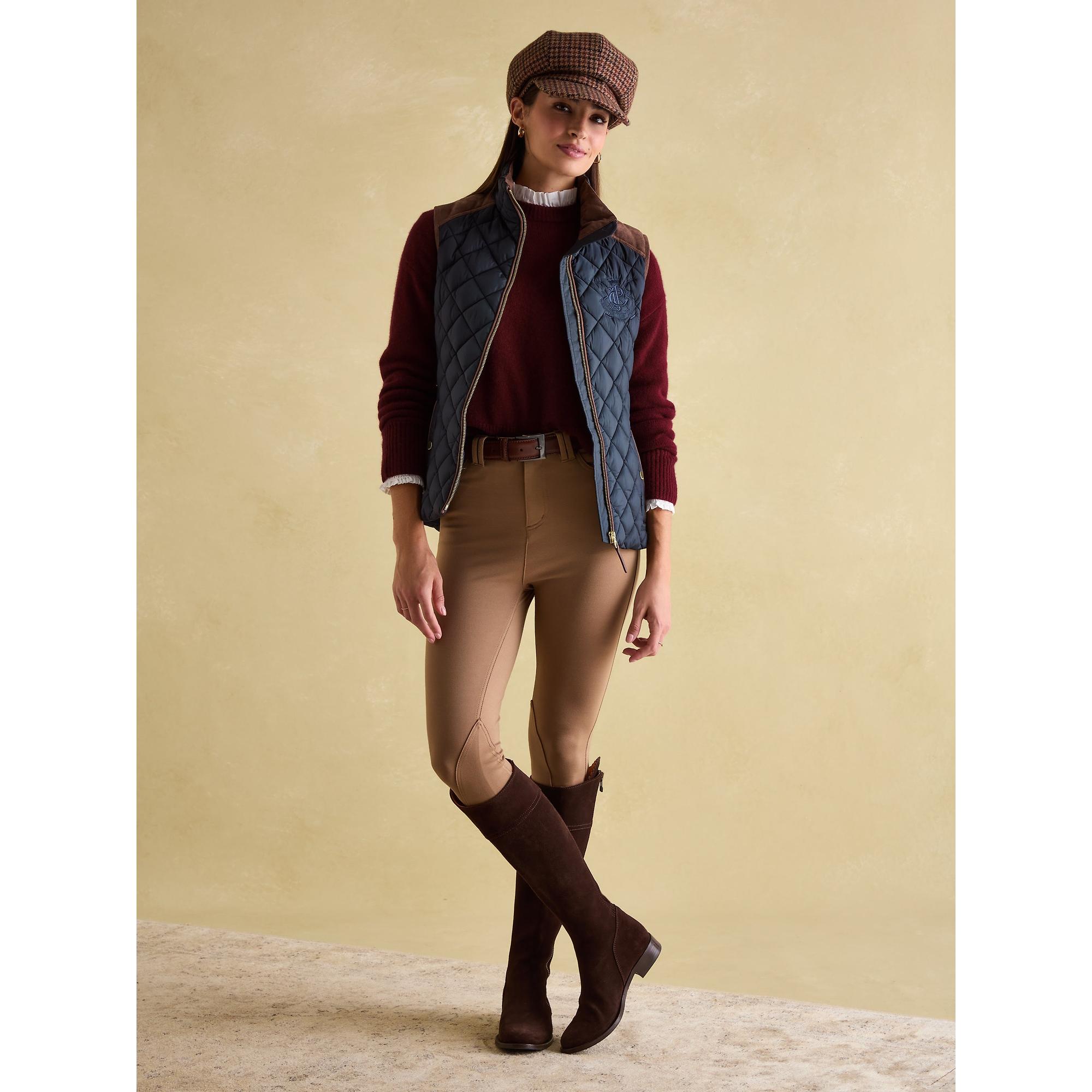 Product image 5 of 8 of Joules Women's Braemar Luxe Showerproof Diamond Quilted Gilet - Navy