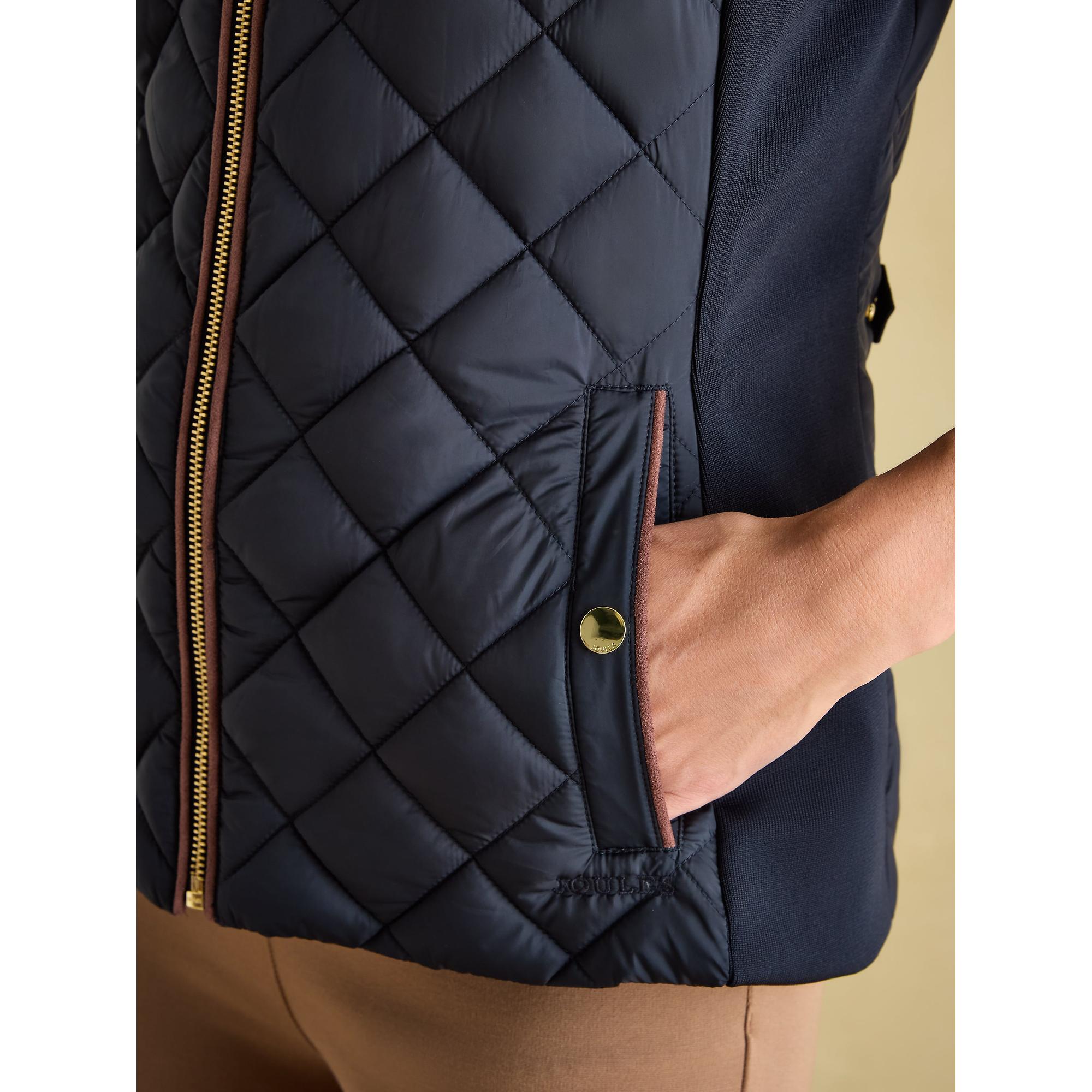 Product image 7 of 8 of Joules Women's Braemar Luxe Showerproof Diamond Quilted Gilet - Navy
