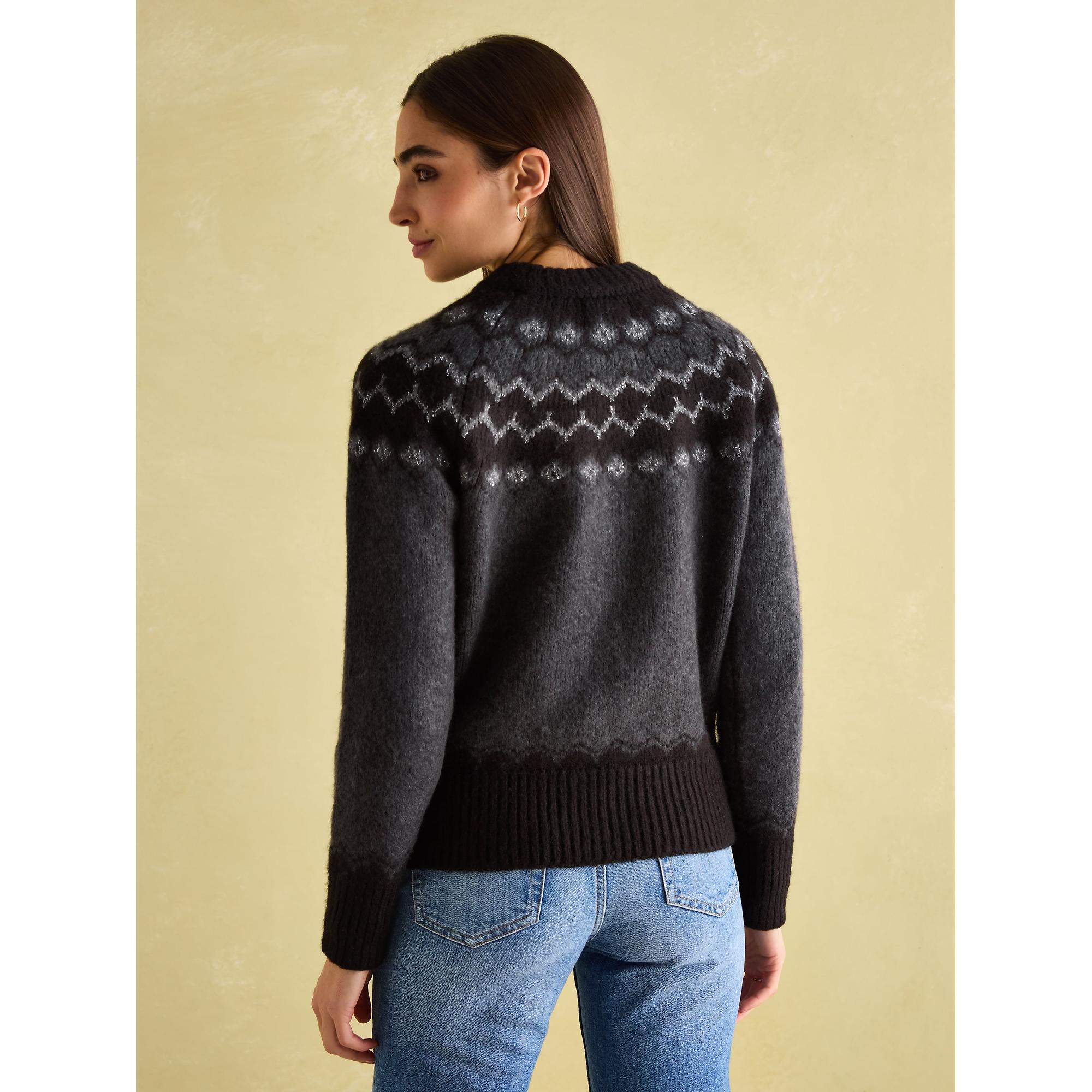 Product image 3 of 7 of Joules Women's Victoria Fair Isle Jumper - Charcoal Grey