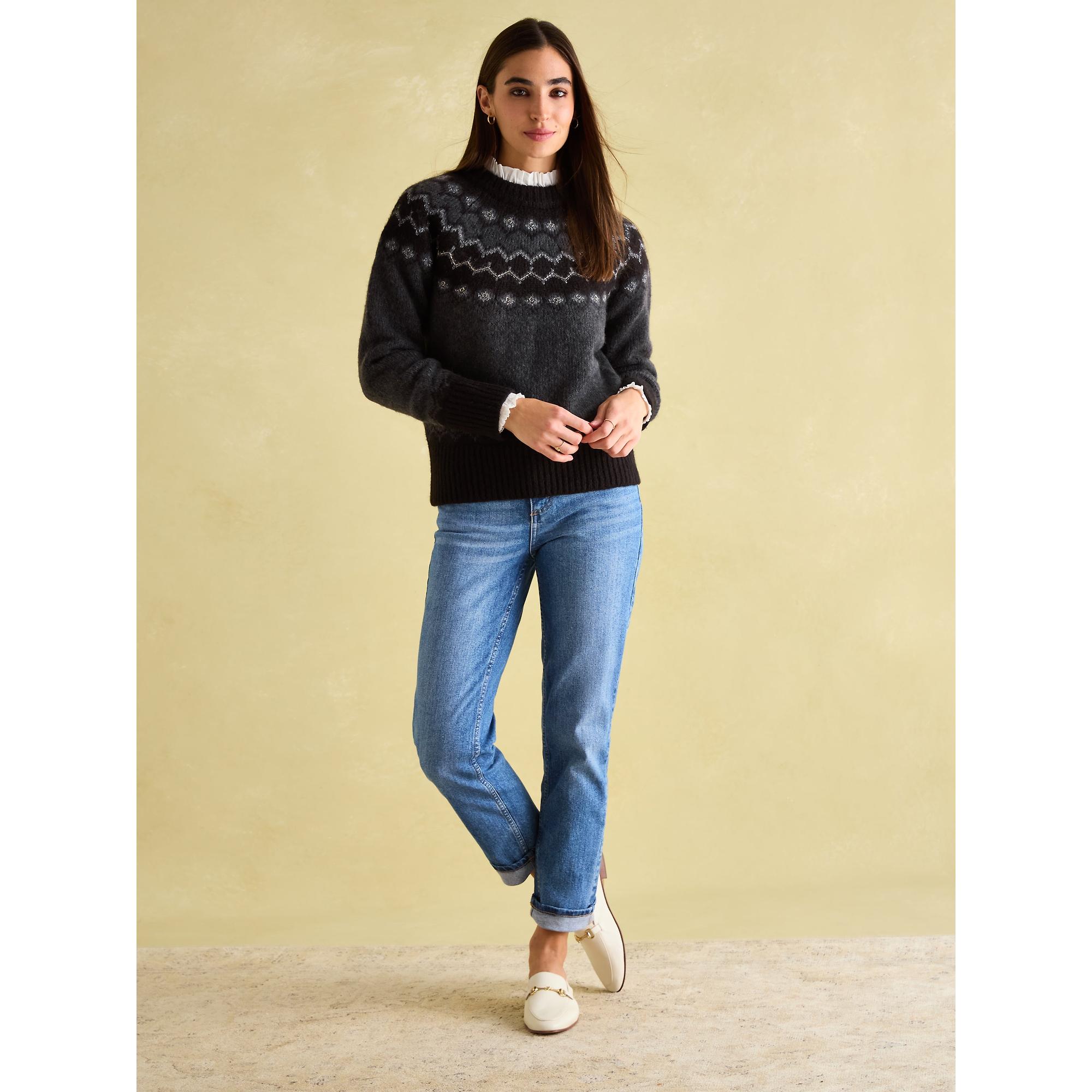 Product image 4 of 7 of Joules Women's Victoria Fair Isle Jumper - Charcoal Grey