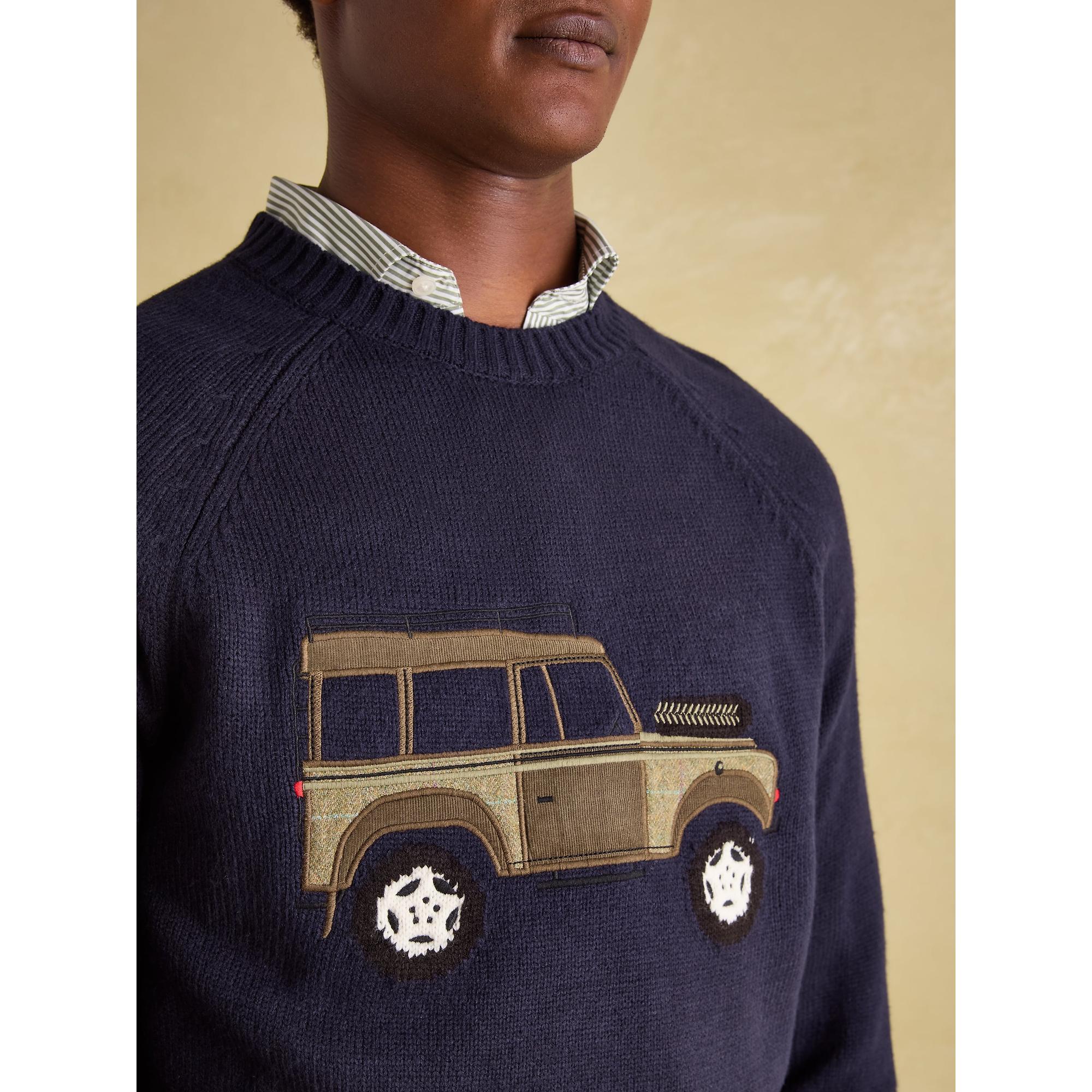 Product image 5 of 7 of Joules Men's 4x4 Applique Crew Neck Jumper - Navy