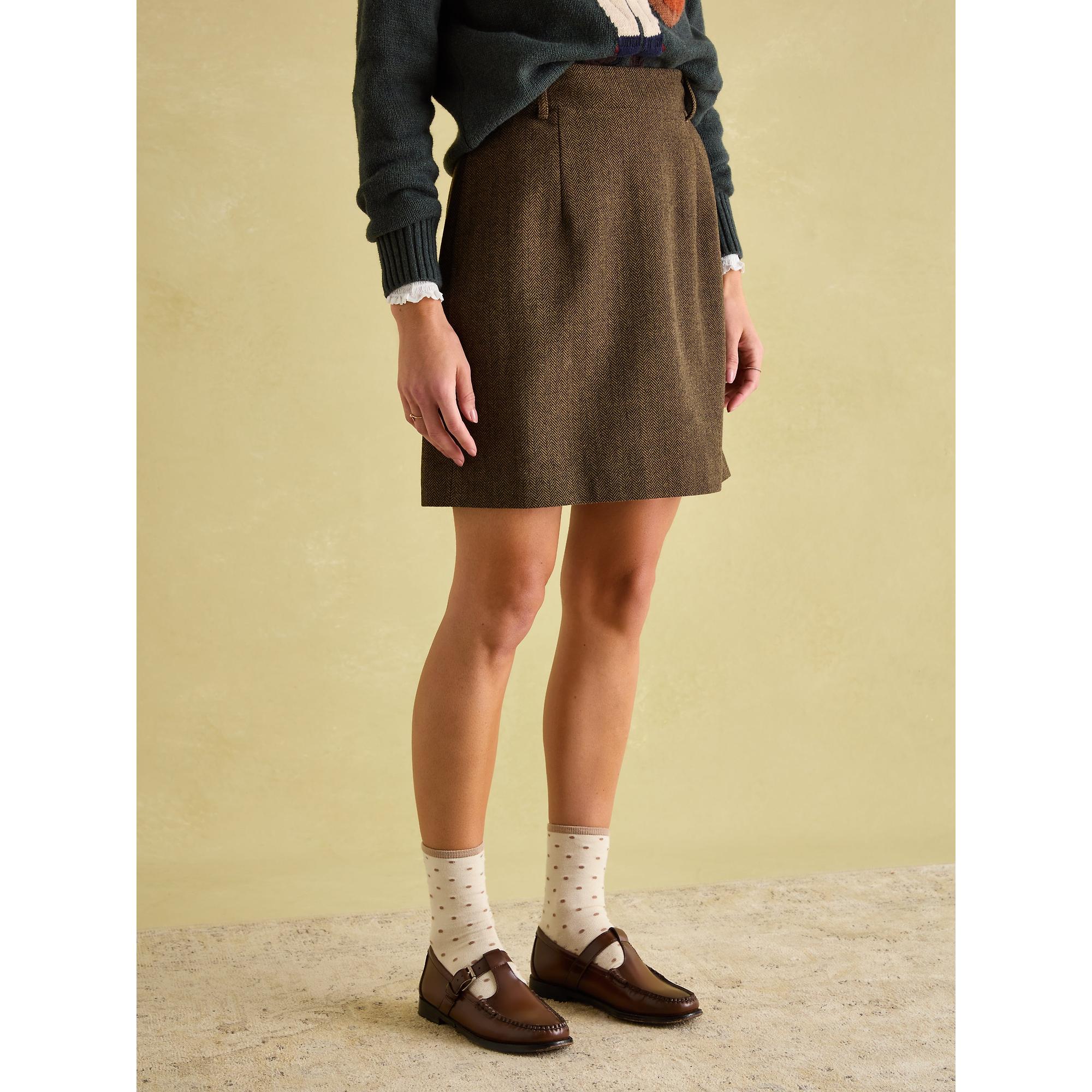 Product image 2 of 8 of Joules Women's Bramble Tweed Skirt - Brown