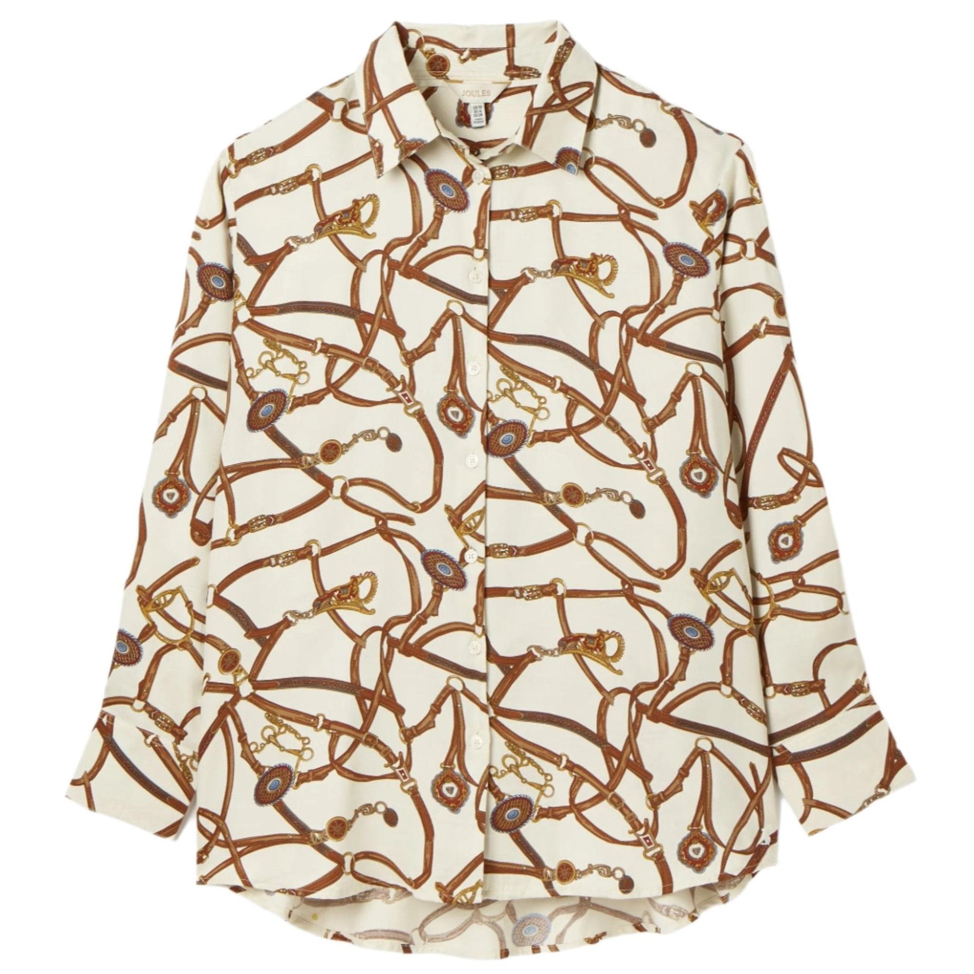 Product image 1 of 6 of Joules Women's Amilla Satin Shirt - Creme Bridle