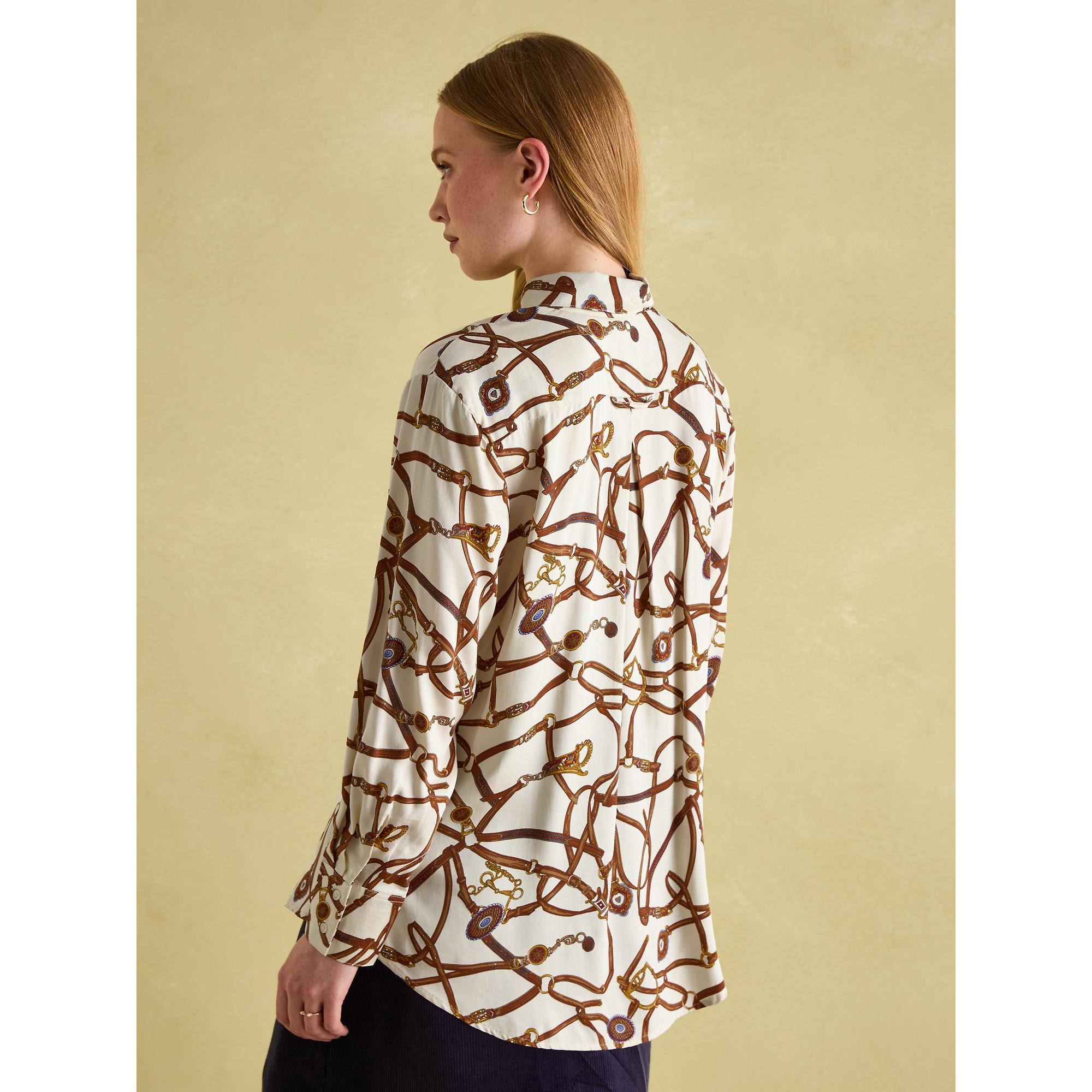 Product image 3 of 6 of Joules Women's Amilla Satin Shirt - Creme Bridle