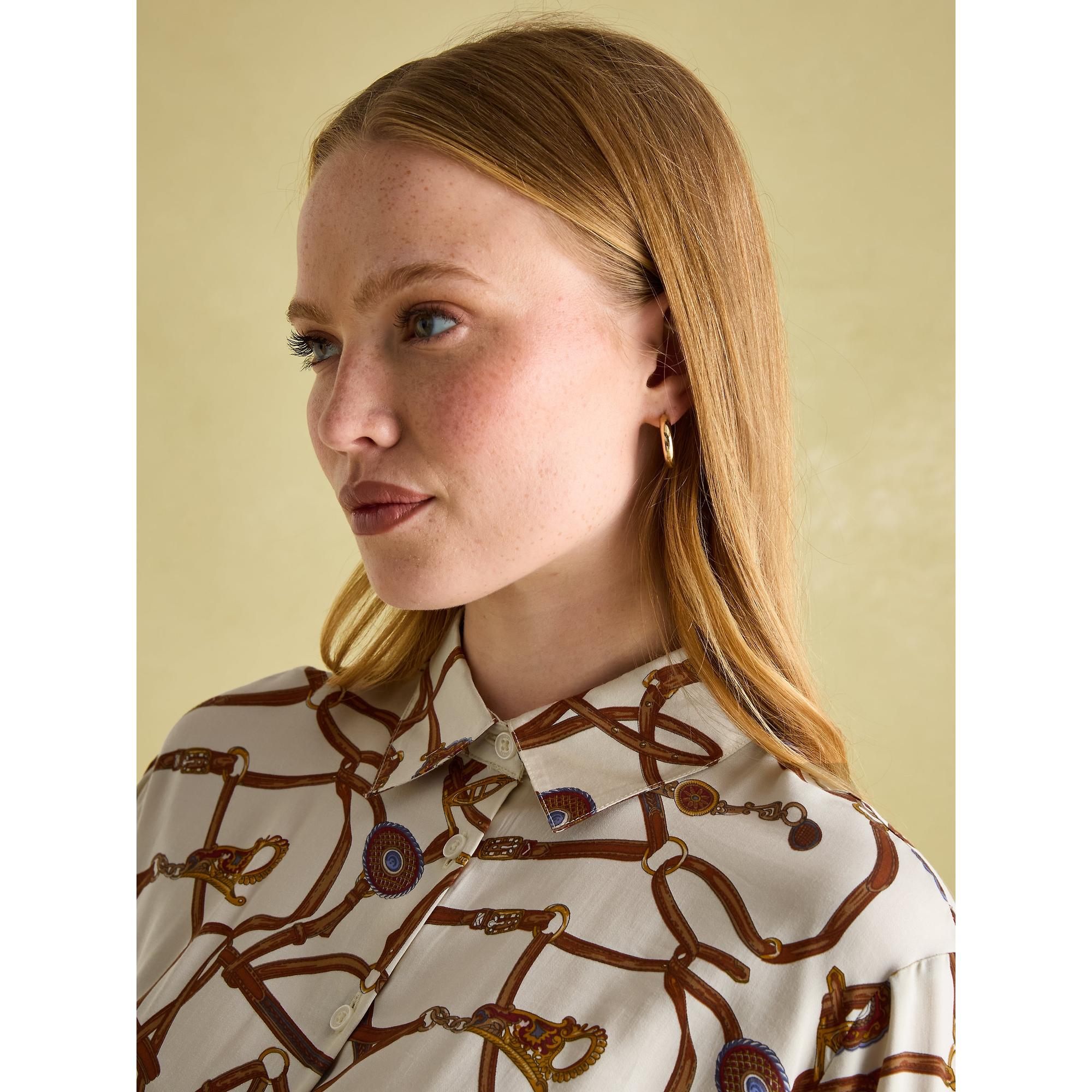 Product image 4 of 6 of Joules Women's Amilla Satin Shirt - Creme Bridle