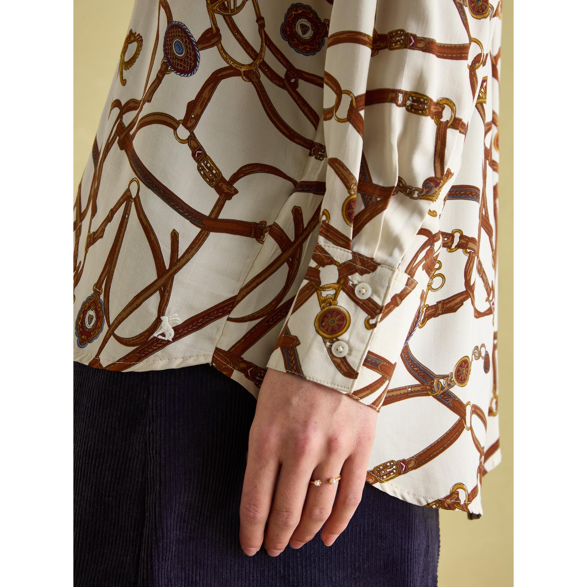 Product image 5 of 6 of Joules Women's Amilla Satin Shirt - Creme Bridle