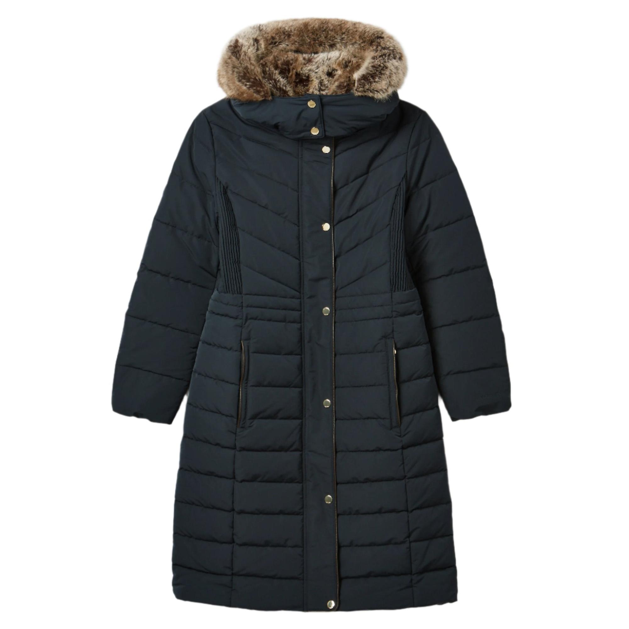 Product image 1 of 8 of Joules Women's Cherington Showerproof Longline Padded Coat - Navy