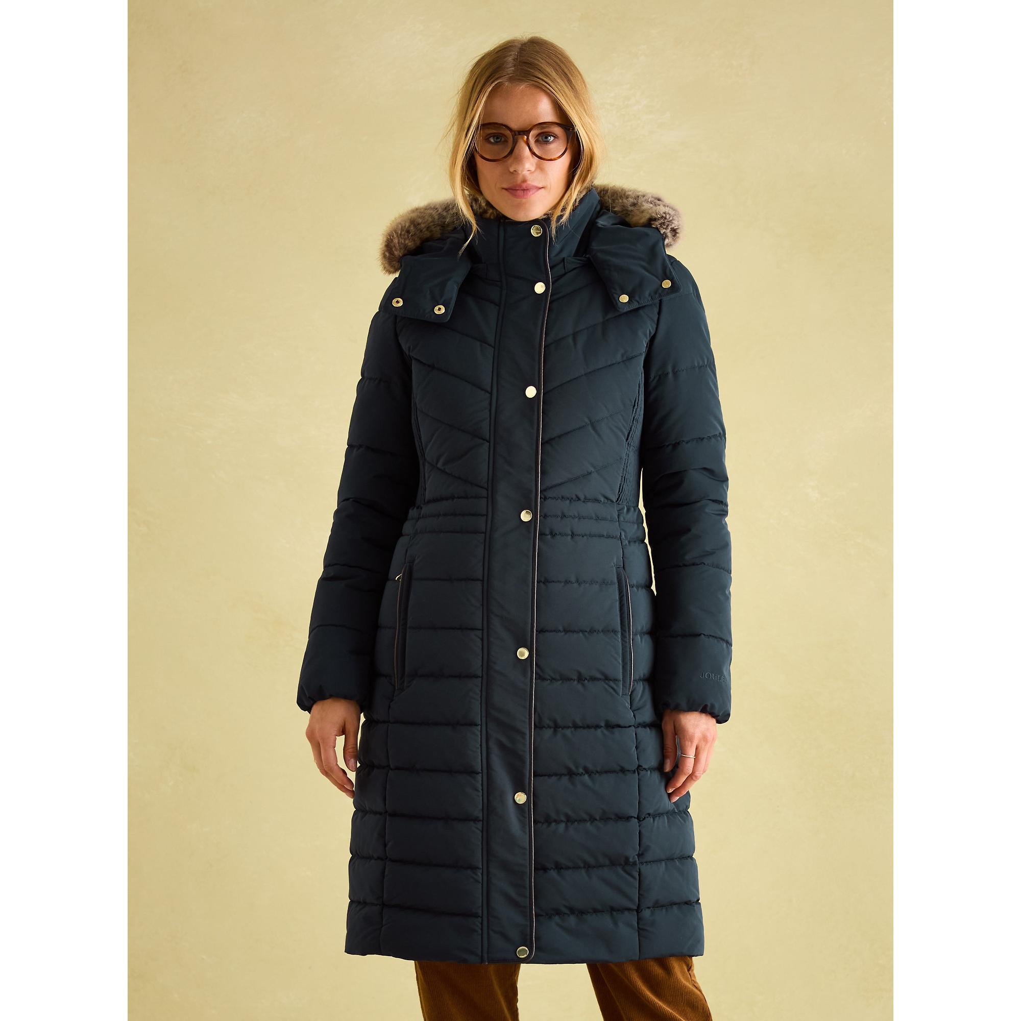 Product image 2 of 8 of Joules Women's Cherington Showerproof Longline Padded Coat - Navy
