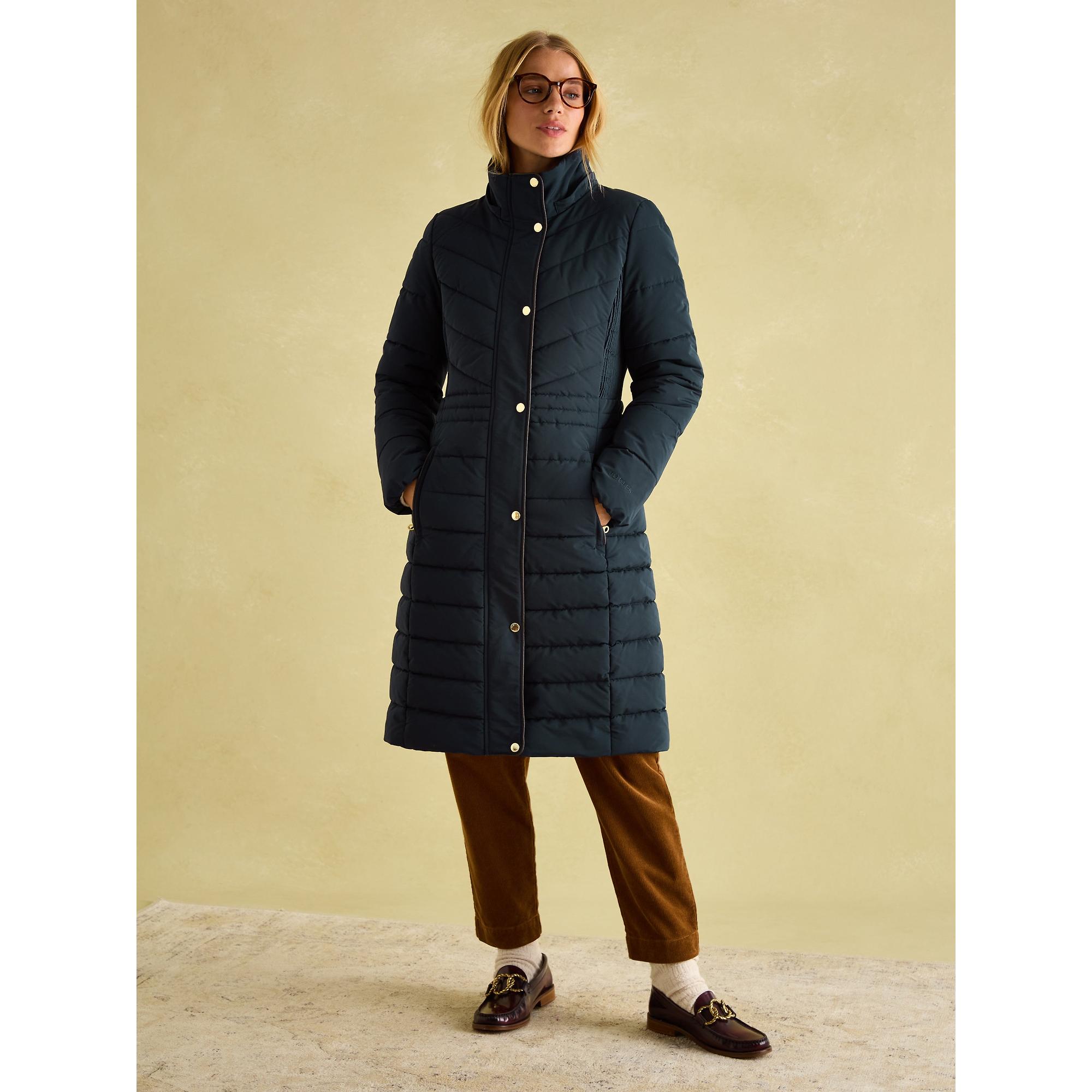 Product image 4 of 8 of Joules Women's Cherington Showerproof Longline Padded Coat - Navy