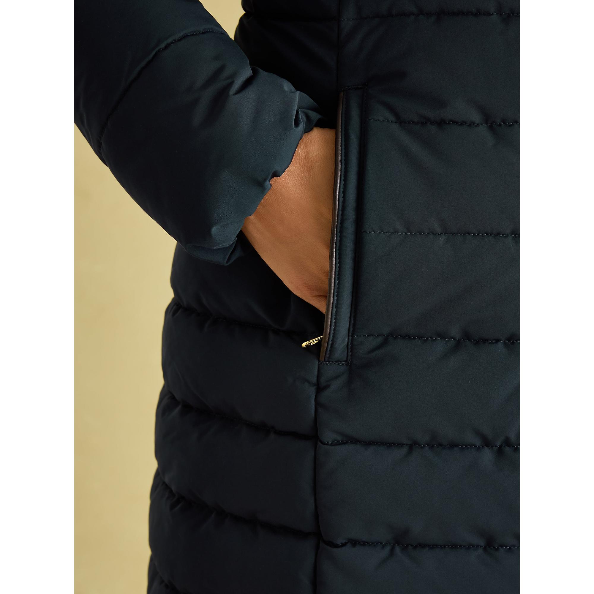 Product image 6 of 8 of Joules Women's Cherington Showerproof Longline Padded Coat - Navy