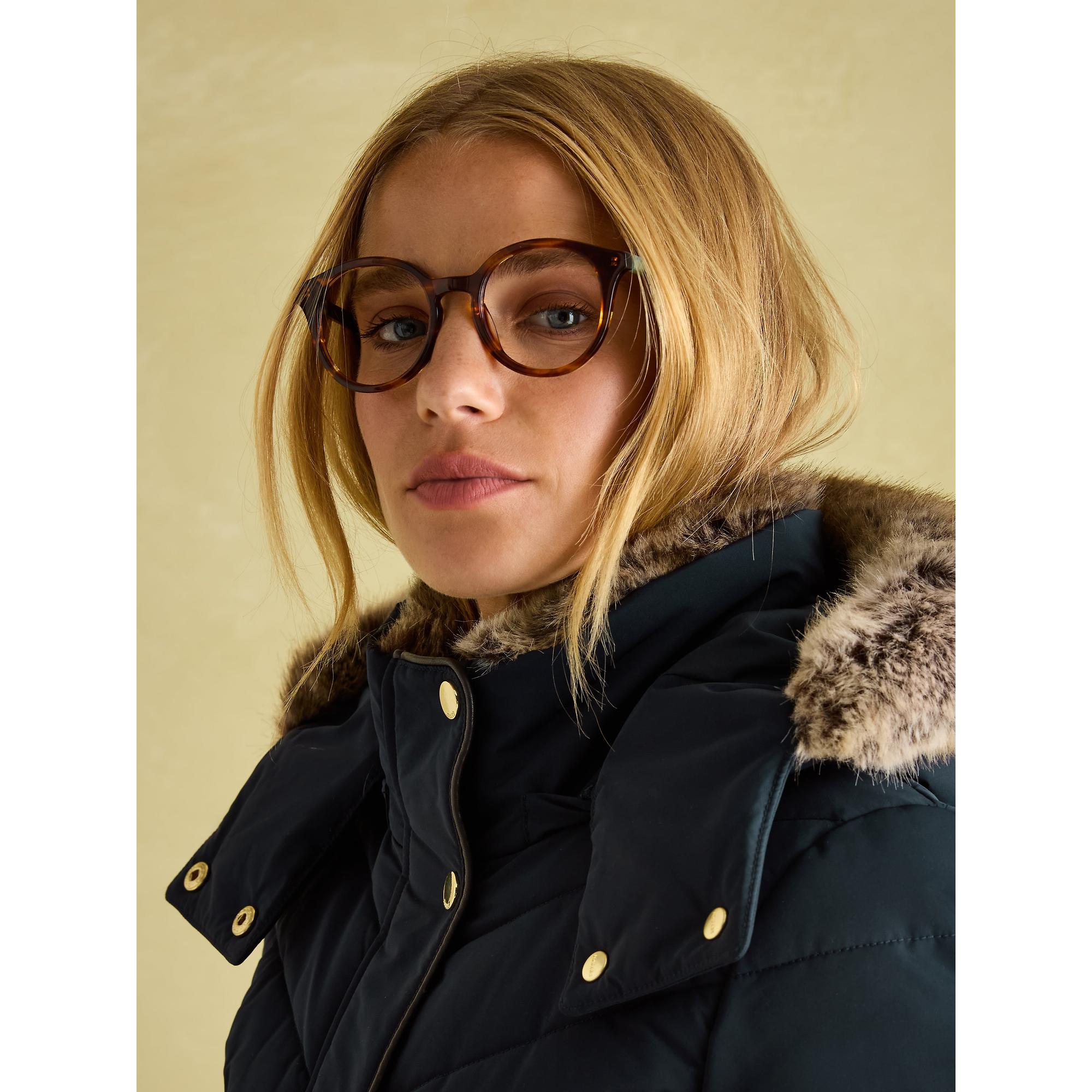 Product image 8 of 8 of Joules Women's Cherington Showerproof Longline Padded Coat - Navy