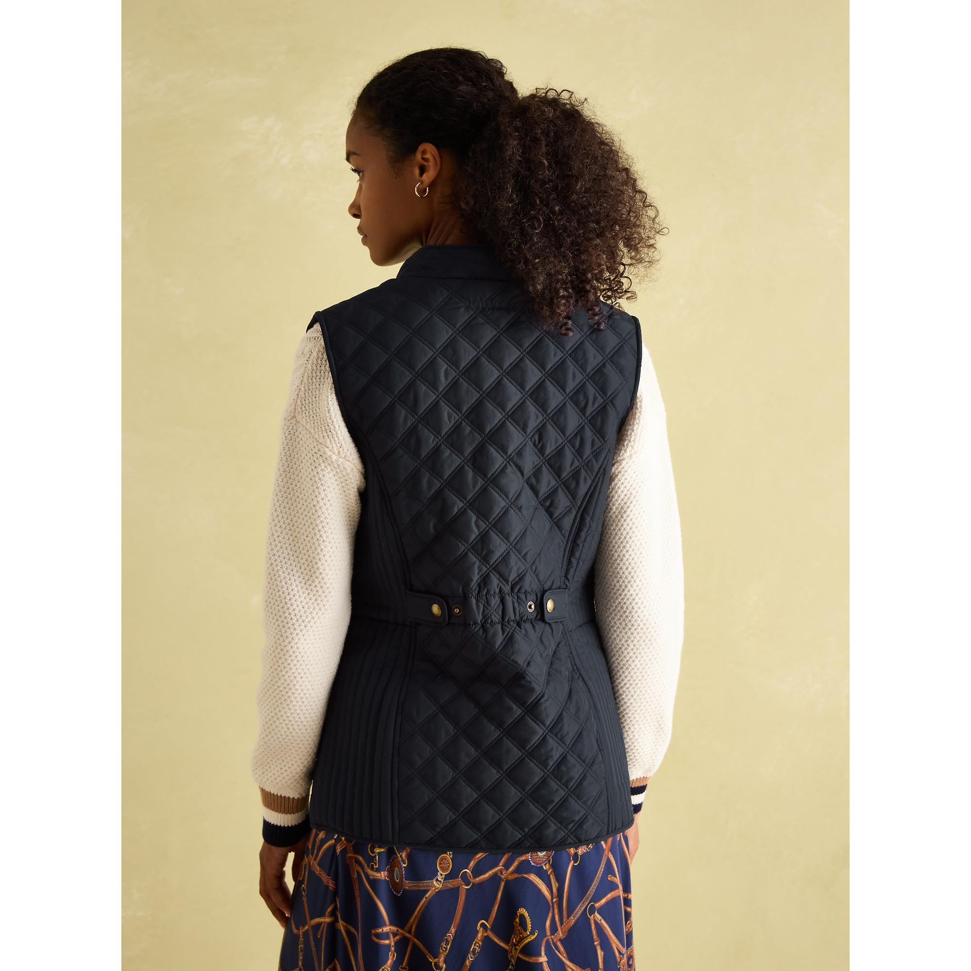 Product image 2 of 8 of Joules Women's Minx Showerproof Diamond Quilted Gilet - Navy Blue