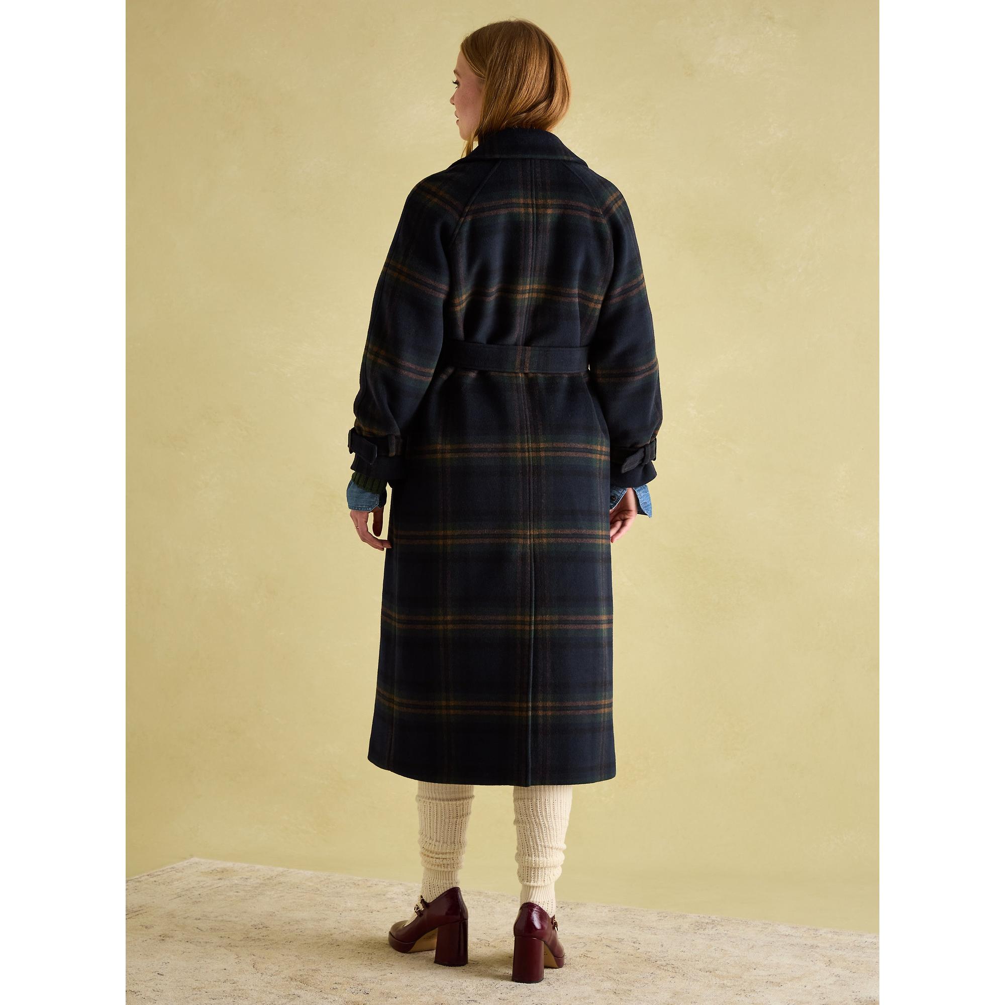Product image 4 of 9 of Joules Women's Amberly Longline Wool Blend Coat - Navy