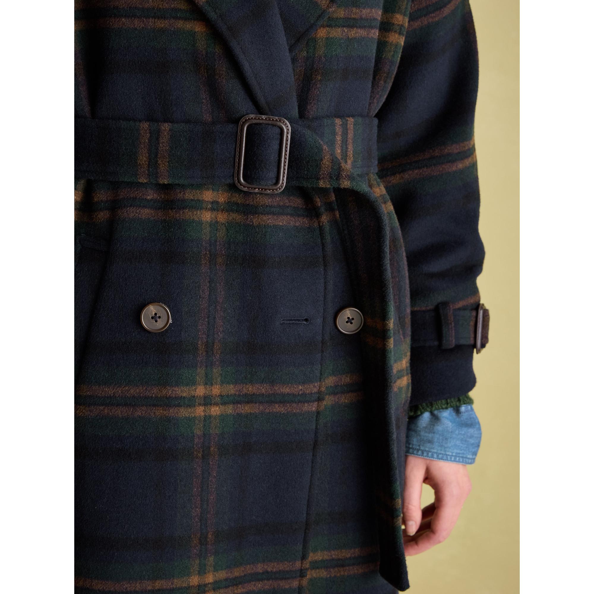 Product image 7 of 9 of Joules Women's Amberly Longline Wool Blend Coat - Navy