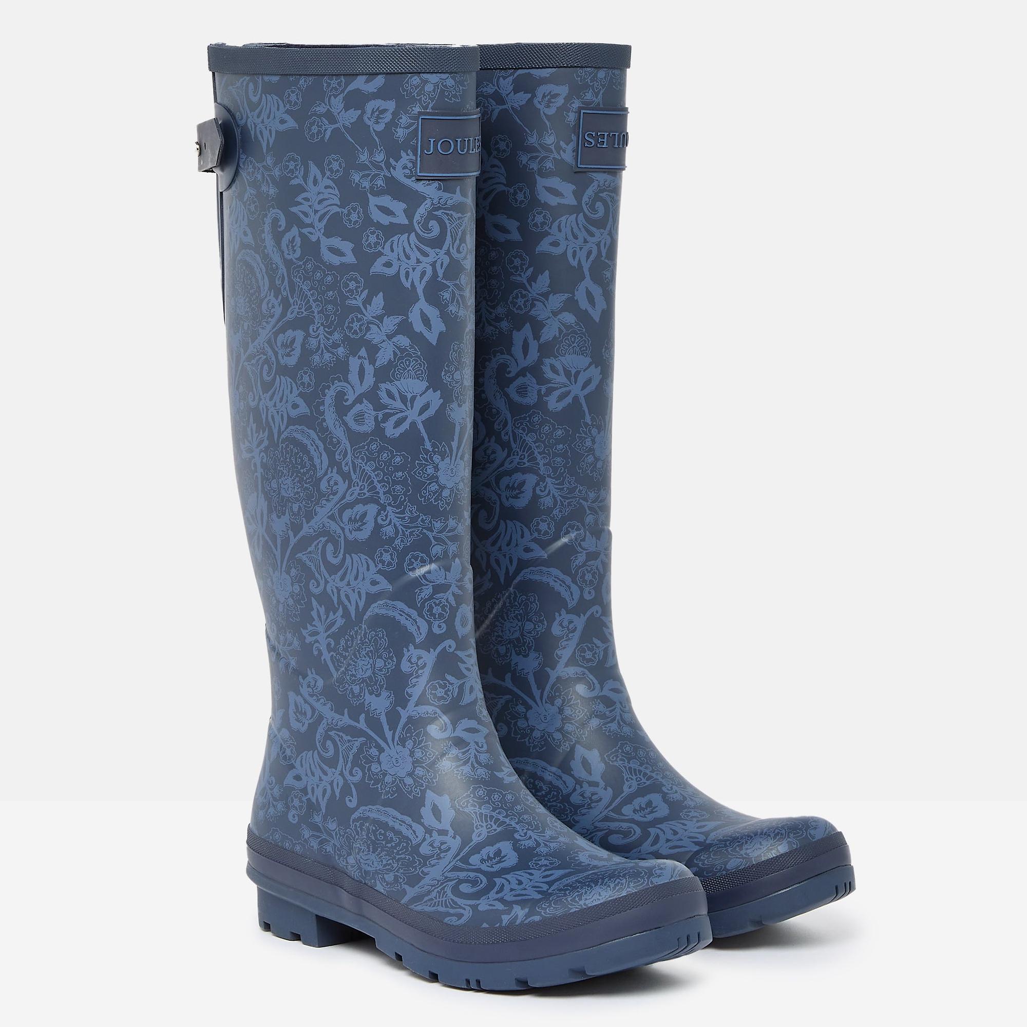 Product image 2 of 5 of Joules Women's Printed Adjustable Tall Wellies - Navy