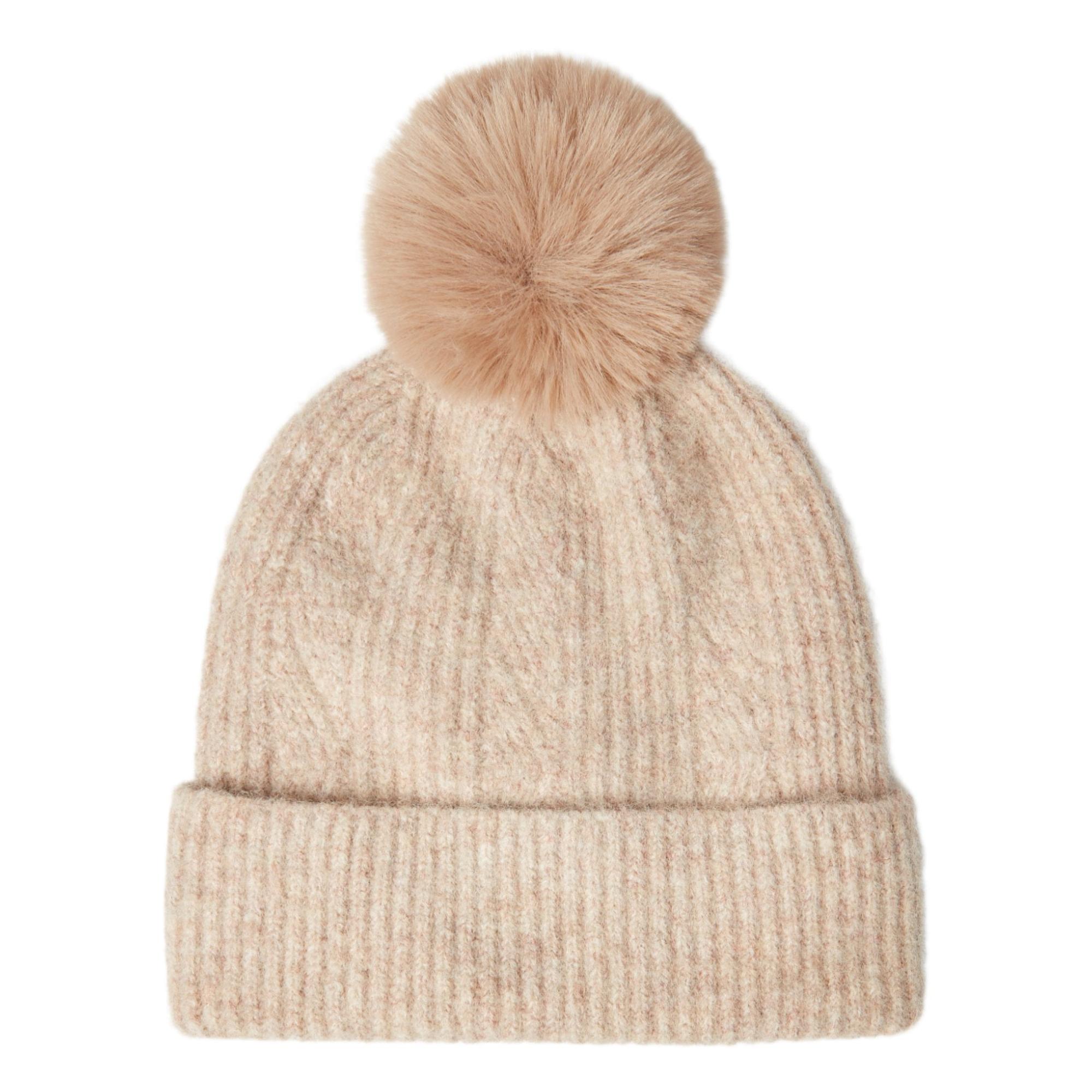 Product image 1 of 5 of Joules Women's Effie Knitted Bobble Hat - Camel