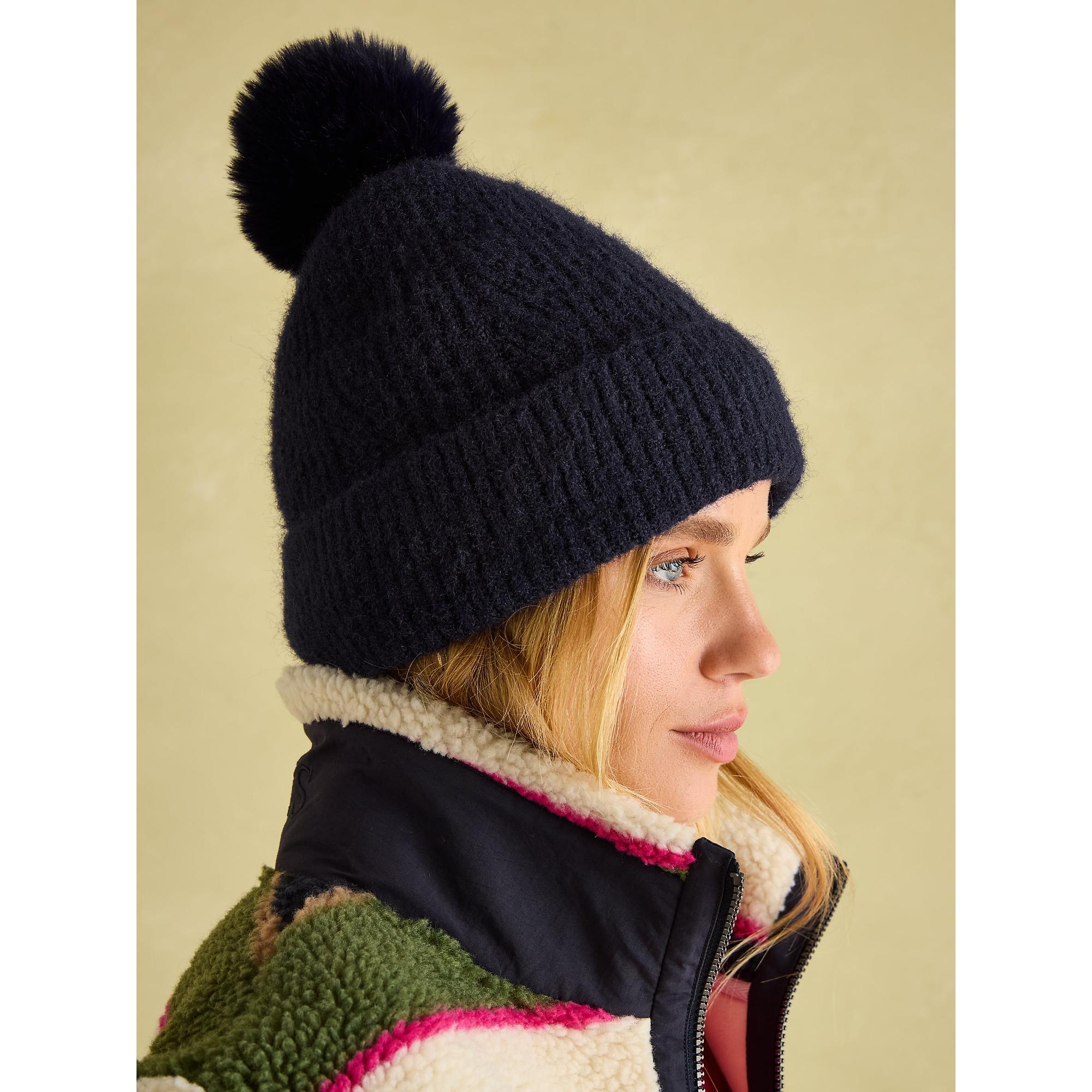 Product image 4 of 6 of Joules Women's Effie Knitted Bobble Hat - Navy