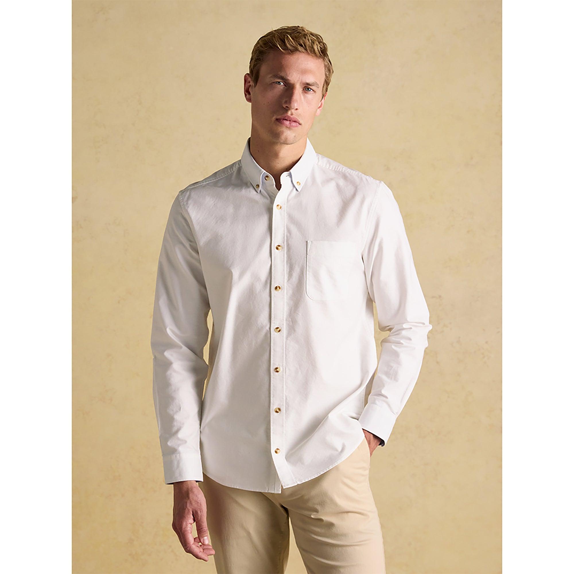 Product image 2 of 9 of Joules Men's Oxford Long Sleeve Classic Fit Shirt - White