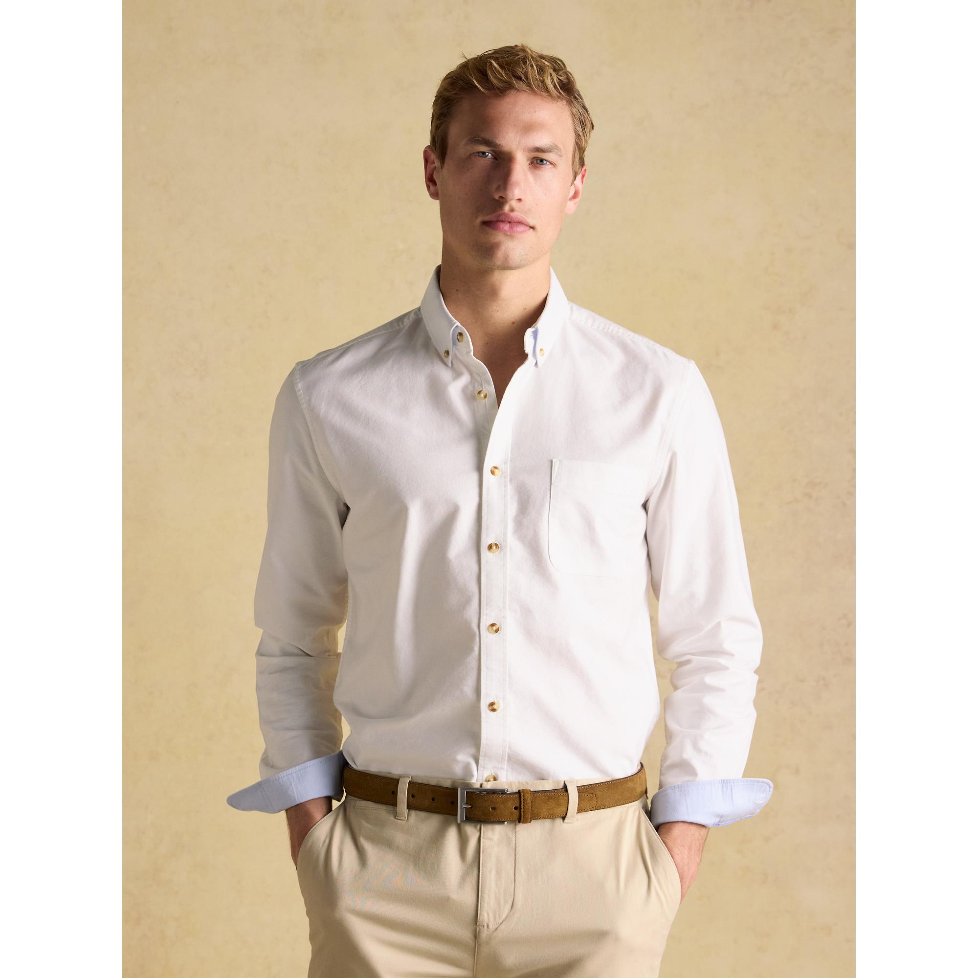 Product image 5 of 9 of Joules Men's Oxford Long Sleeve Classic Fit Shirt - White