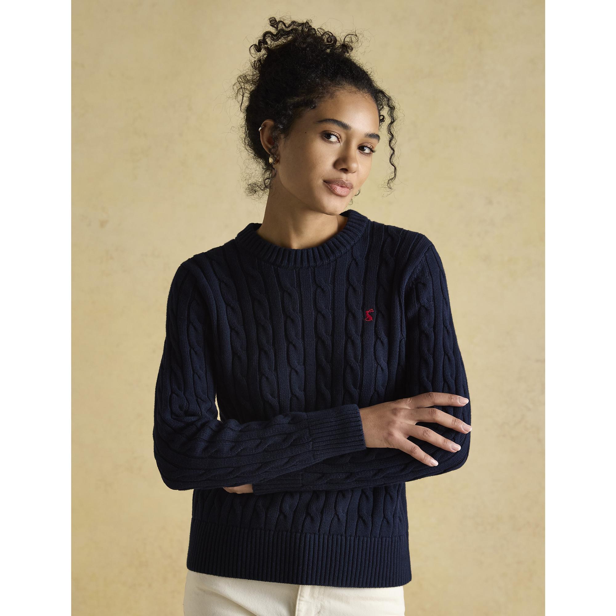 Product image 2 of 6 of Joules Women's Cotton Classic Cable Crew Neck Jumper - Navy