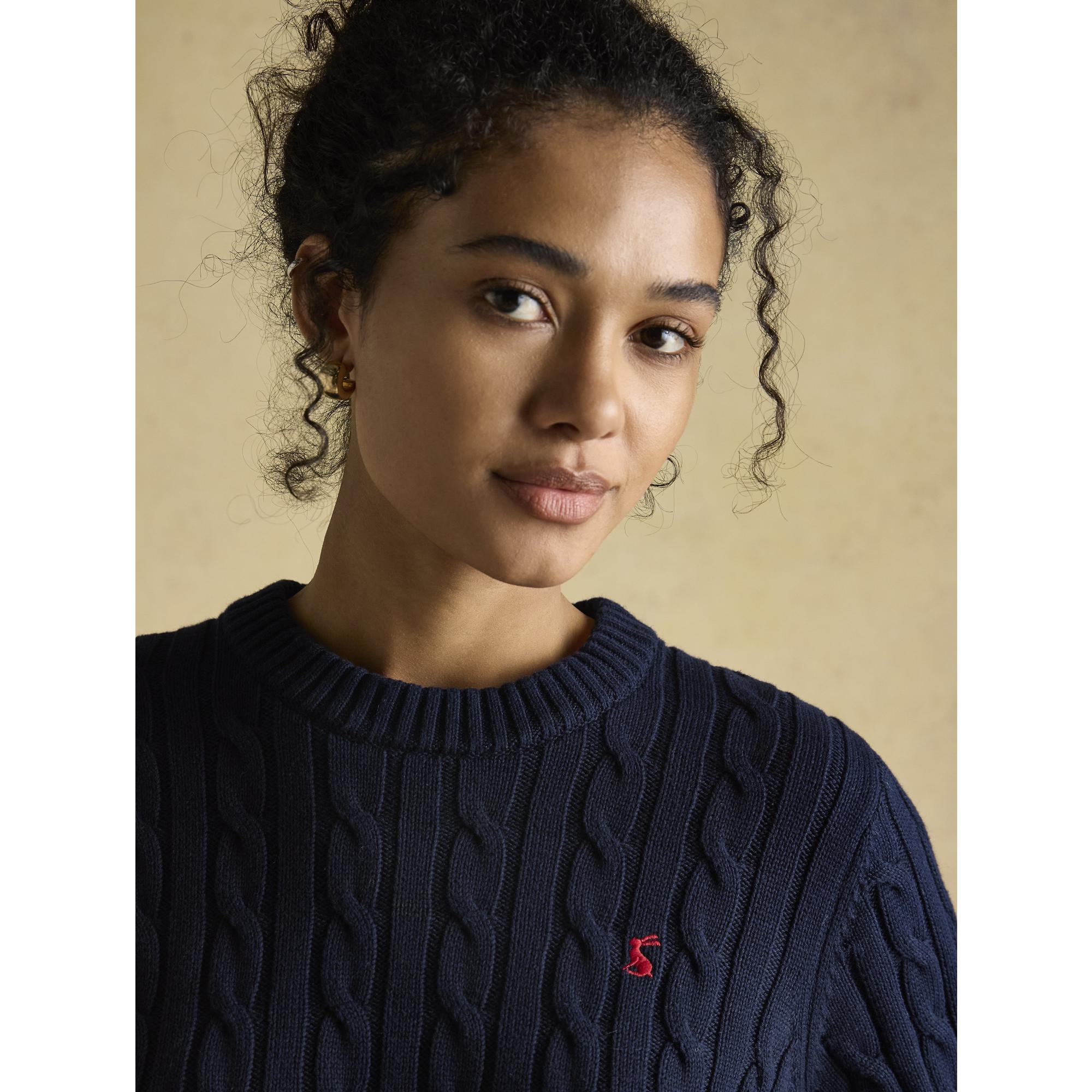 Product image 4 of 6 of Joules Women's Cotton Classic Cable Crew Neck Jumper - Navy