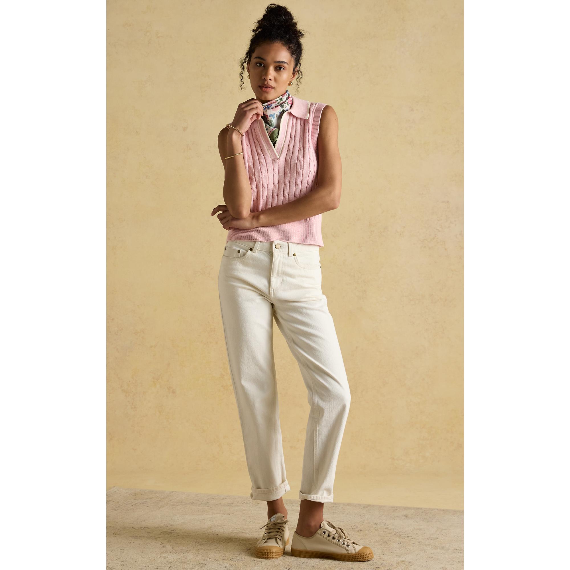 Product image 4 of 6 of Joules Women's Janey Collar Cable Knit Tank - Pink