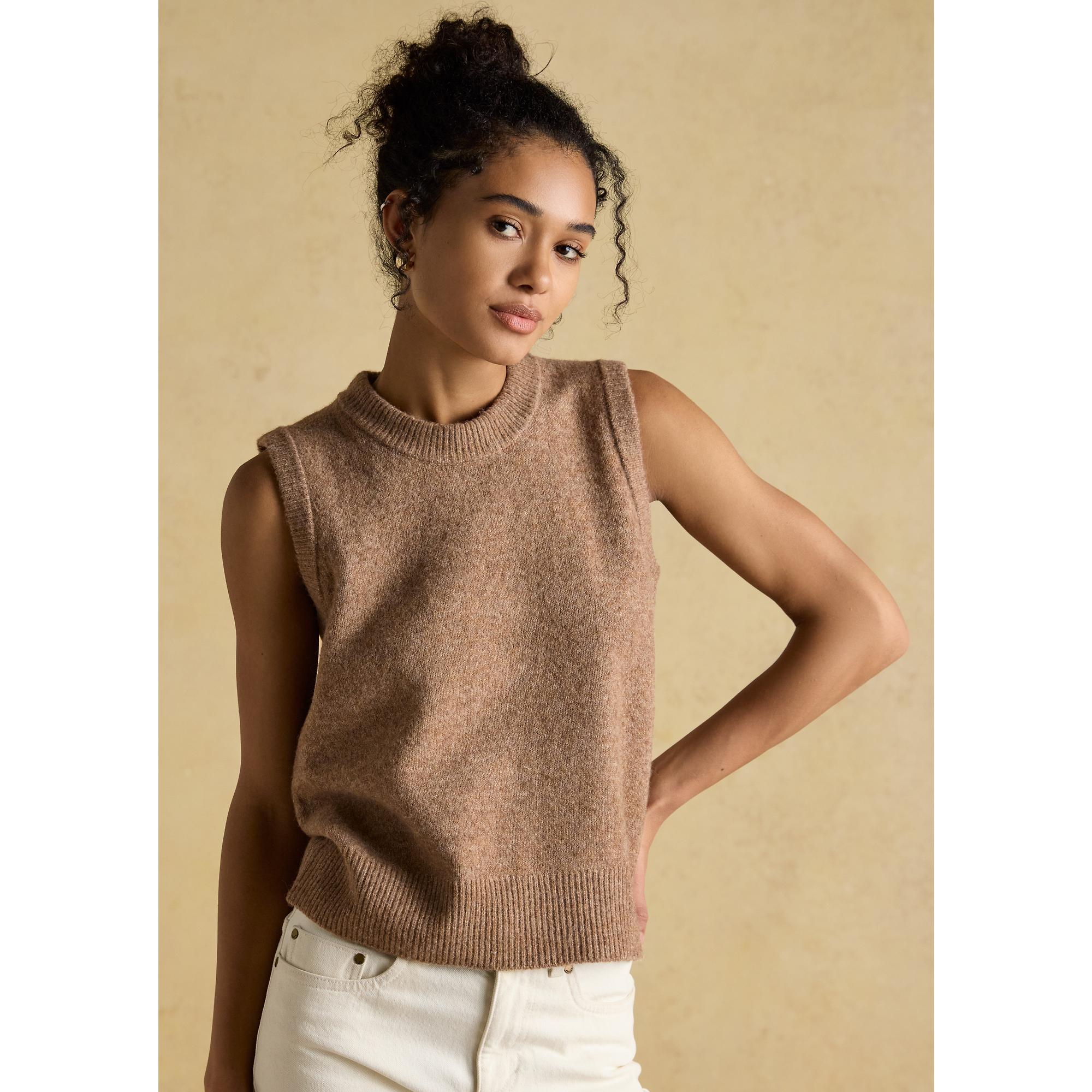 Product image 2 of 8 of Joules Women's Holly Knitted Vest - Tan Brown