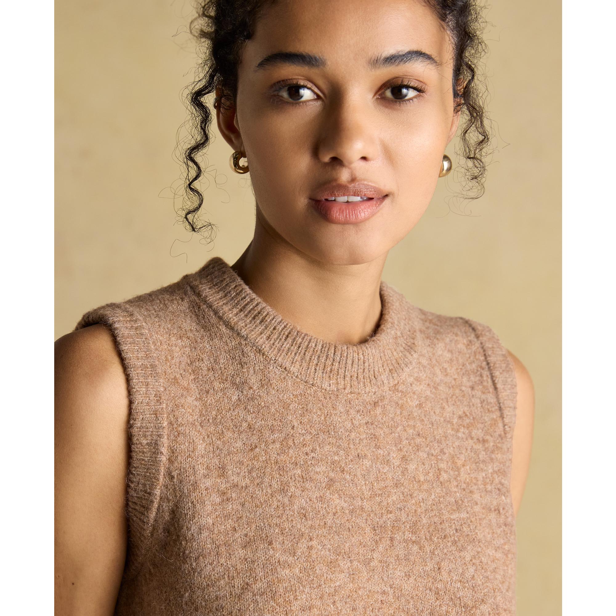 Product image 7 of 8 of Joules Women's Holly Knitted Vest - Tan Brown