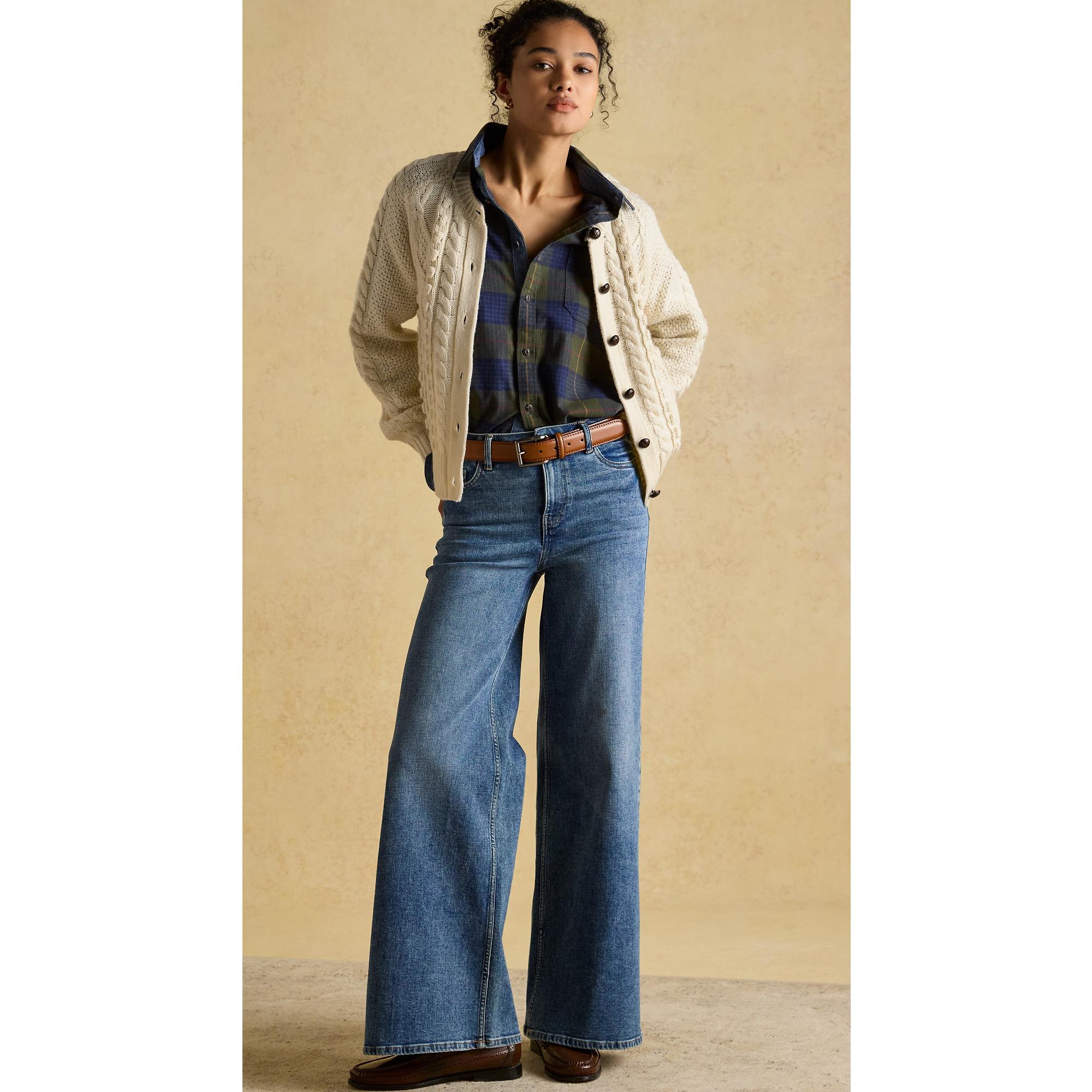 Product image 6 of 9 of Joules Women's Rafferty Cable Knit Cardigan - Cream