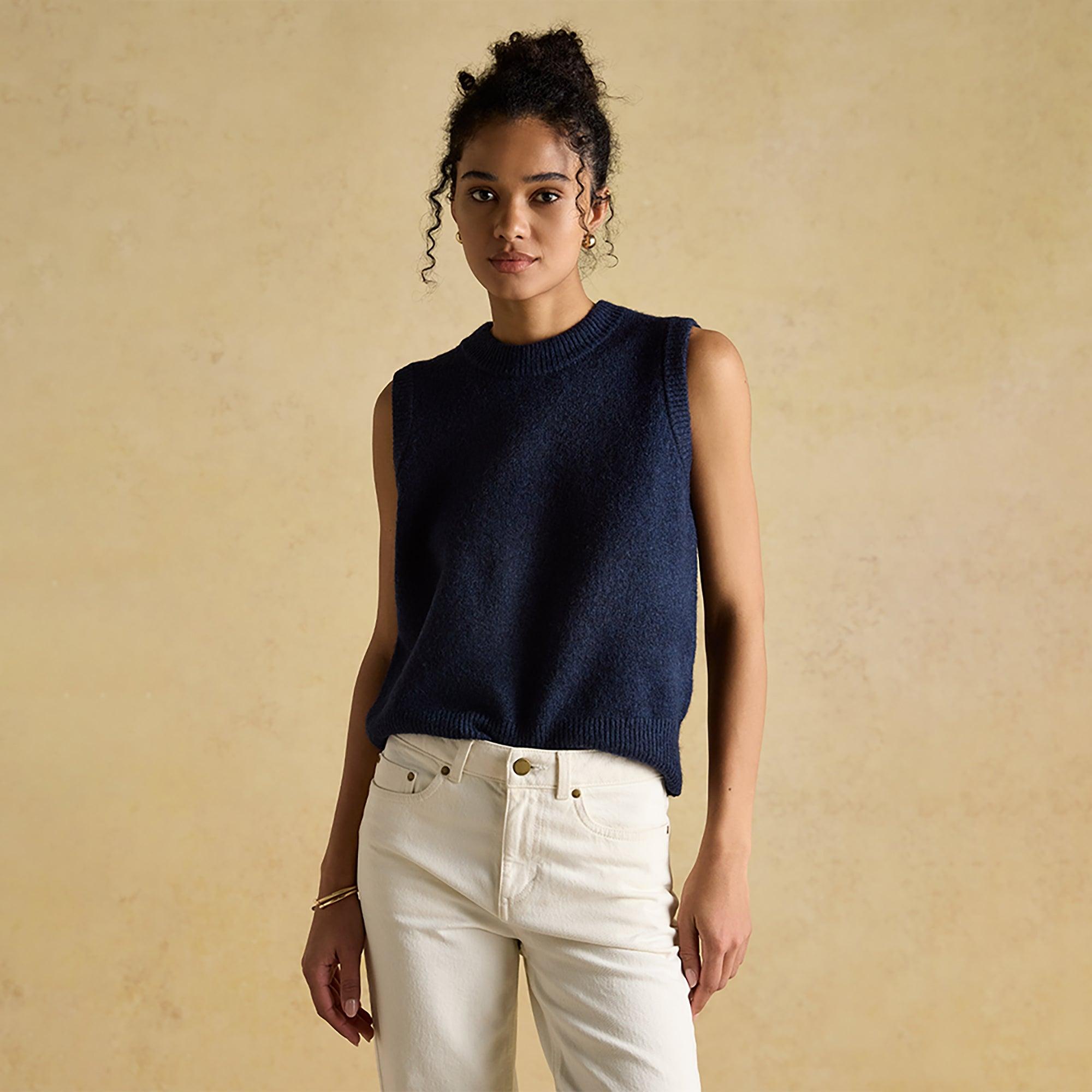 Product image 2 of 7 of Joules Women's Holly Knitted Crew Neck Vest - Navy