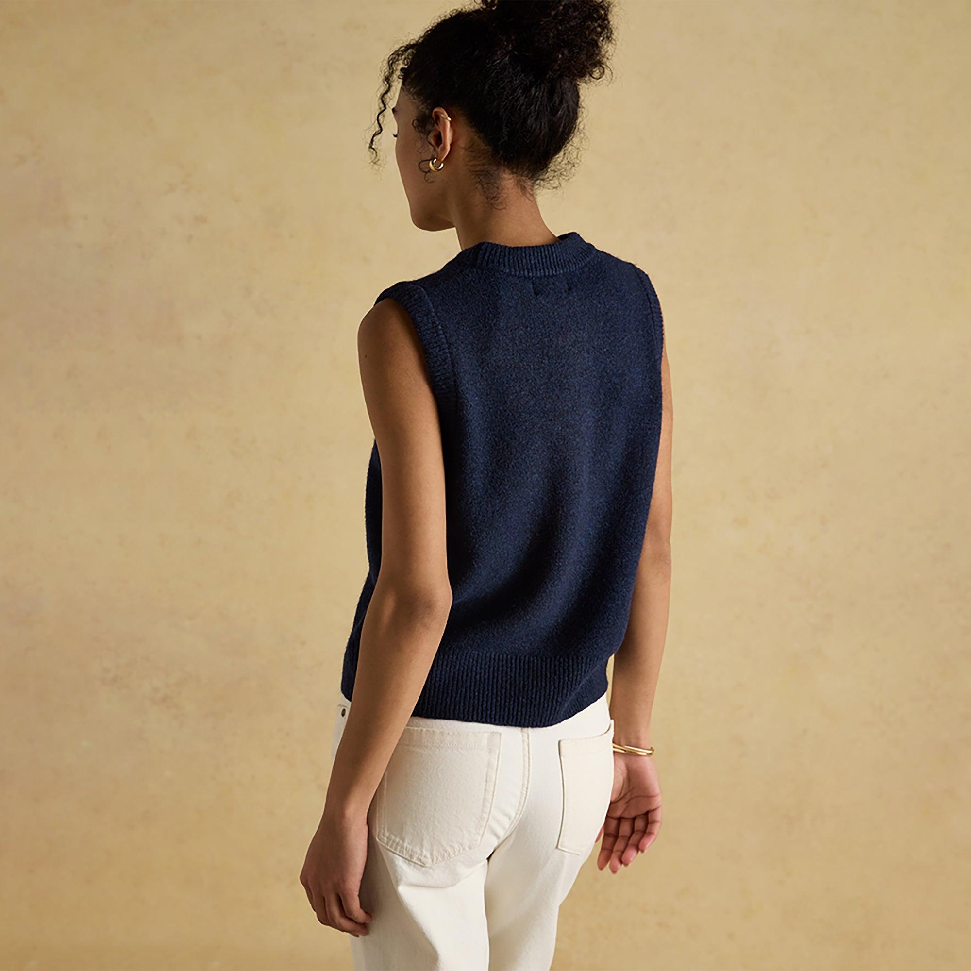 Product image 3 of 7 of Joules Women's Holly Knitted Crew Neck Vest - Navy
