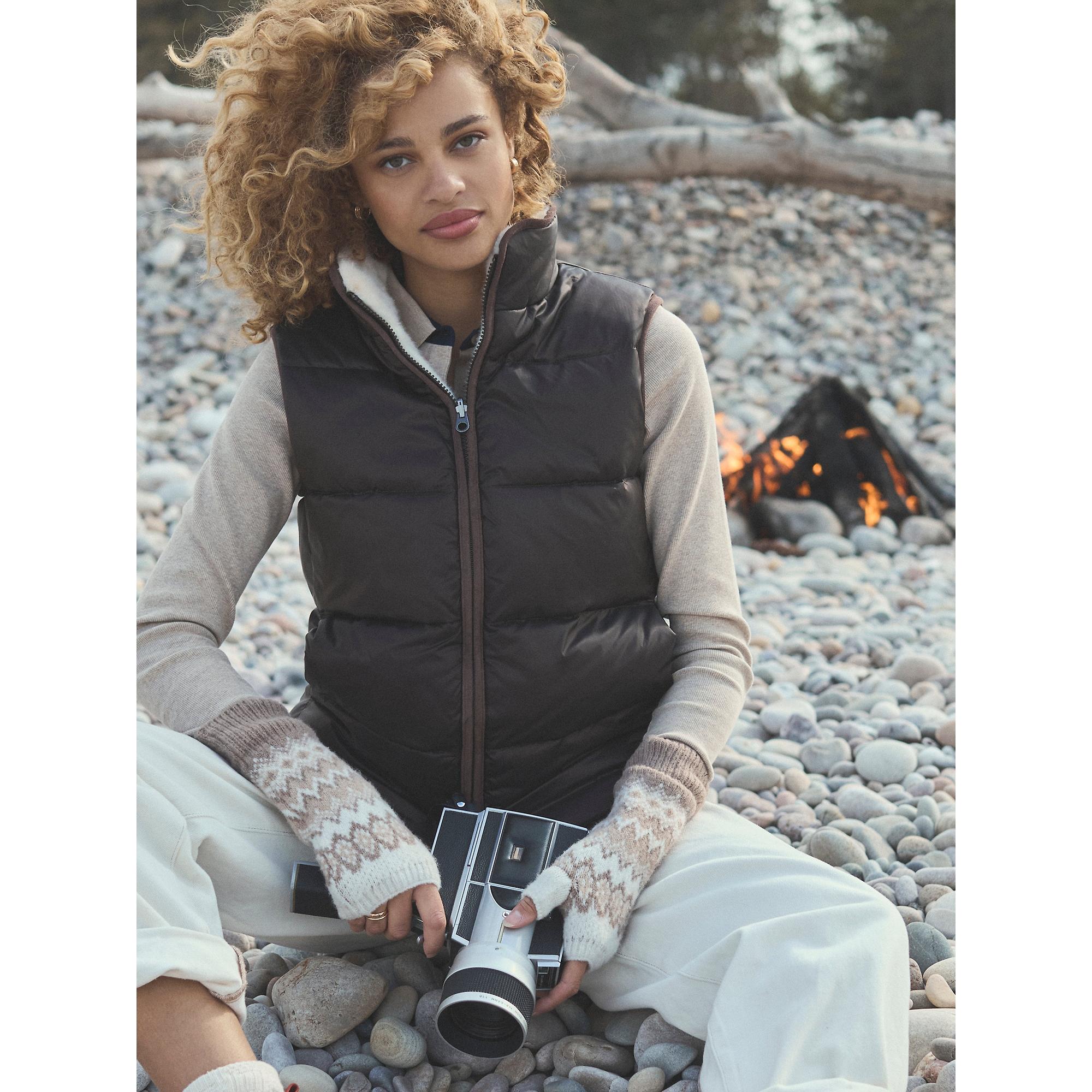 Product image 3 of 3 of Joules Women's Kara Fairisle Fingerless Gloves - Neutral