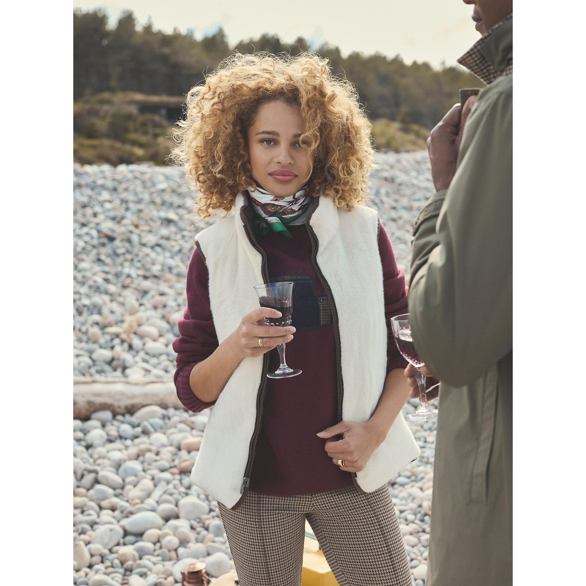 Product image 10 of 10 of Joules Women's Reversible Faux Fur Padded Gilet - Brown/Cream