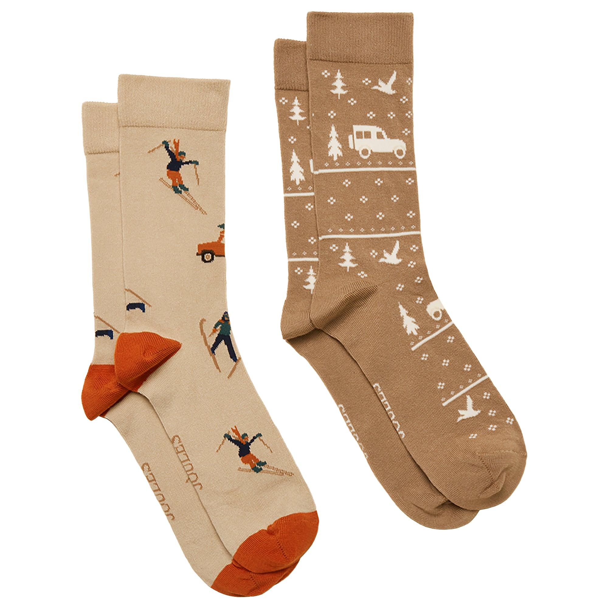 Product image 1 of 3 of Joules Men's Kingsbury Socks 2 Pack UK 7-12 - Cream