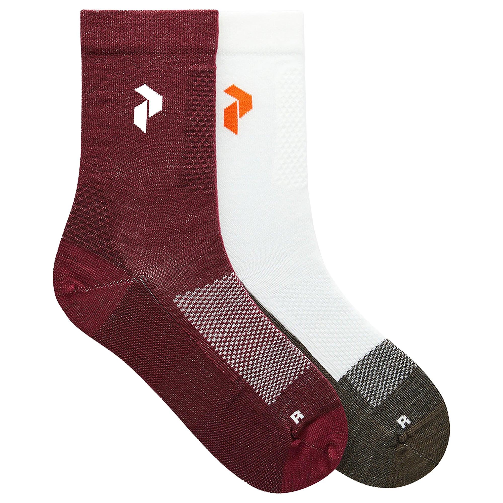 Product image 1 of 1 of Peak Performance Hiking Socks 2-Pack - Offwhite/Vertical Zenith