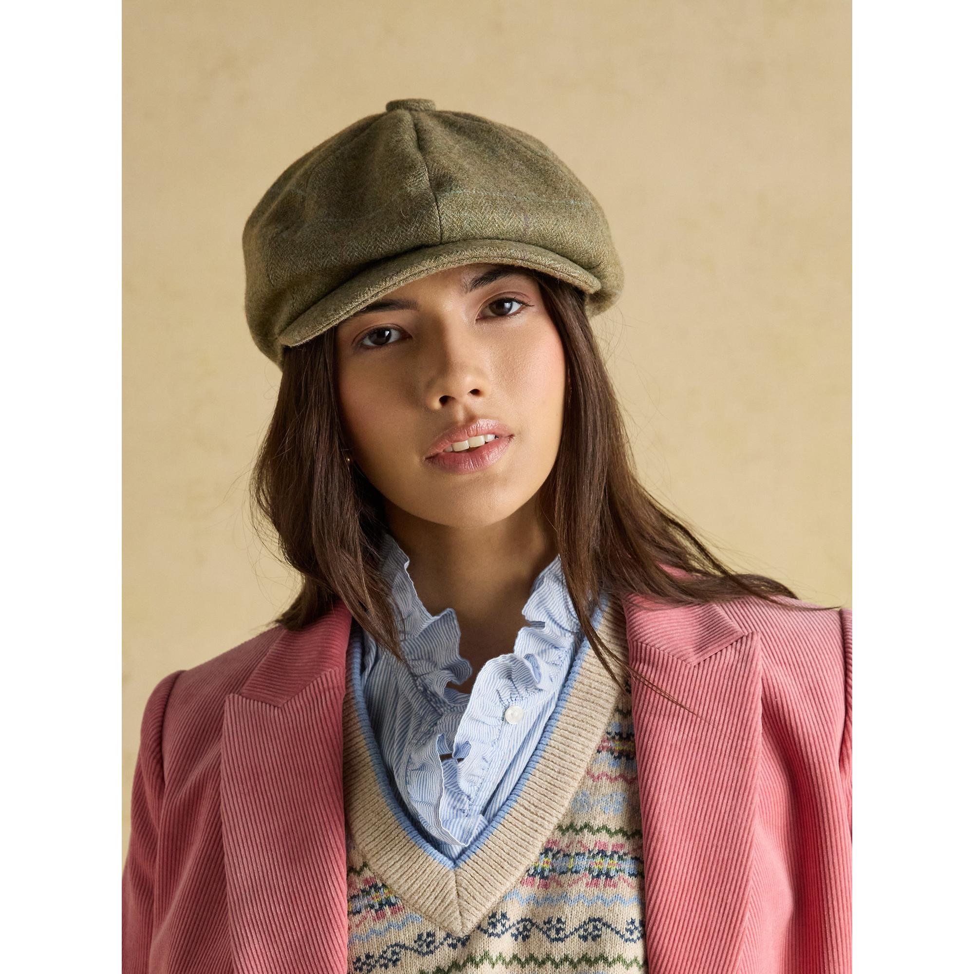 Product image 3 of 6 of Joules Women's Harrogate Baker Boy Tweed Hat - Green