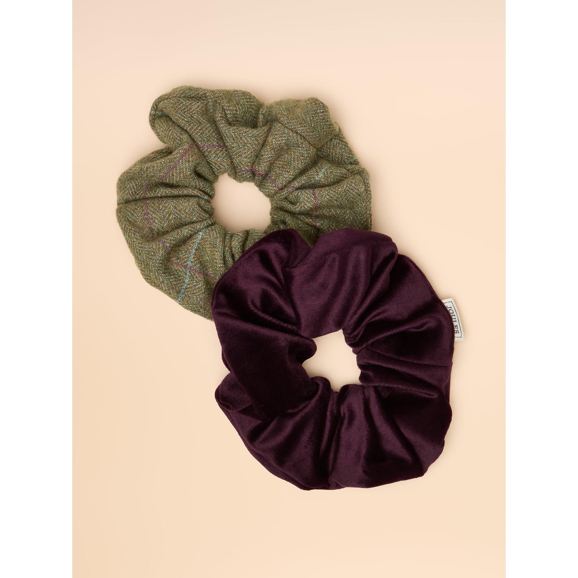 Product image 2 of 3 of Joules Women's Annika Tweed Scrunchie 2 Pack - Green