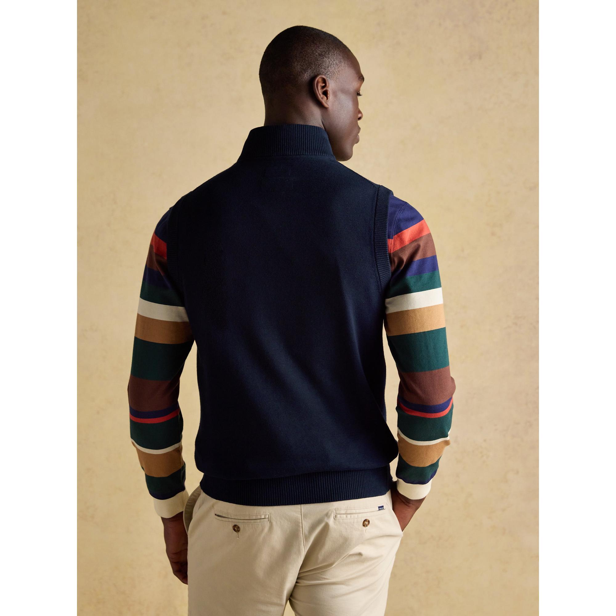 Product image 3 of 8 of Joules Men's Hillside Quarter Zip Knitted Tank Top - Navy