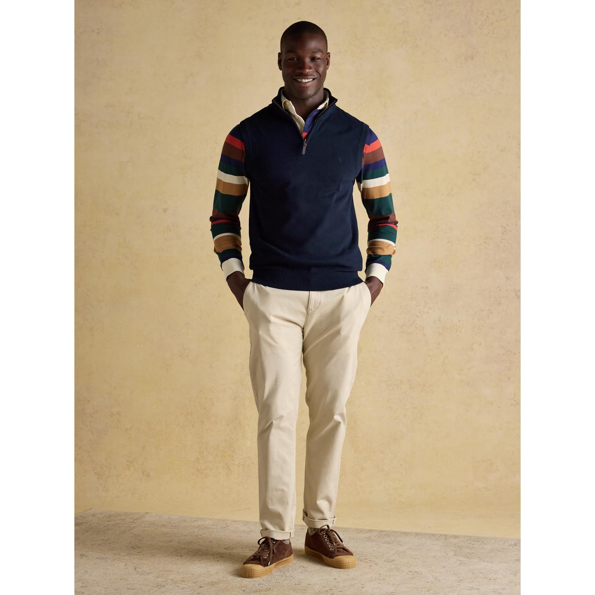 Product image 4 of 8 of Joules Men's Hillside Quarter Zip Knitted Tank Top - Navy