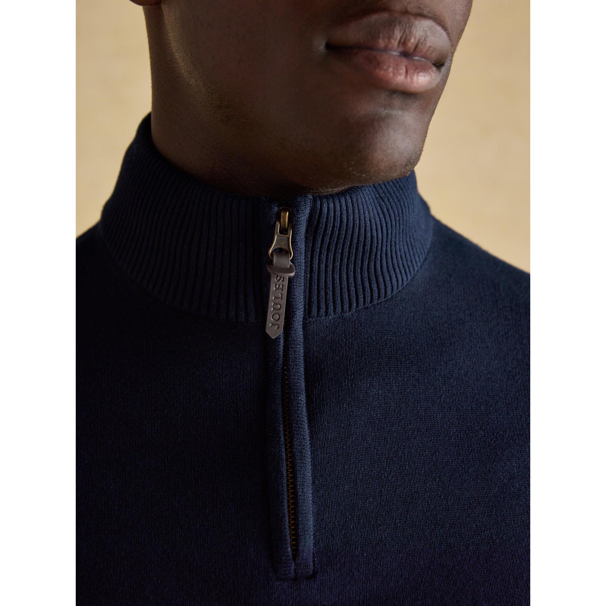 Product image 6 of 8 of Joules Men's Hillside Quarter Zip Knitted Tank Top - Navy