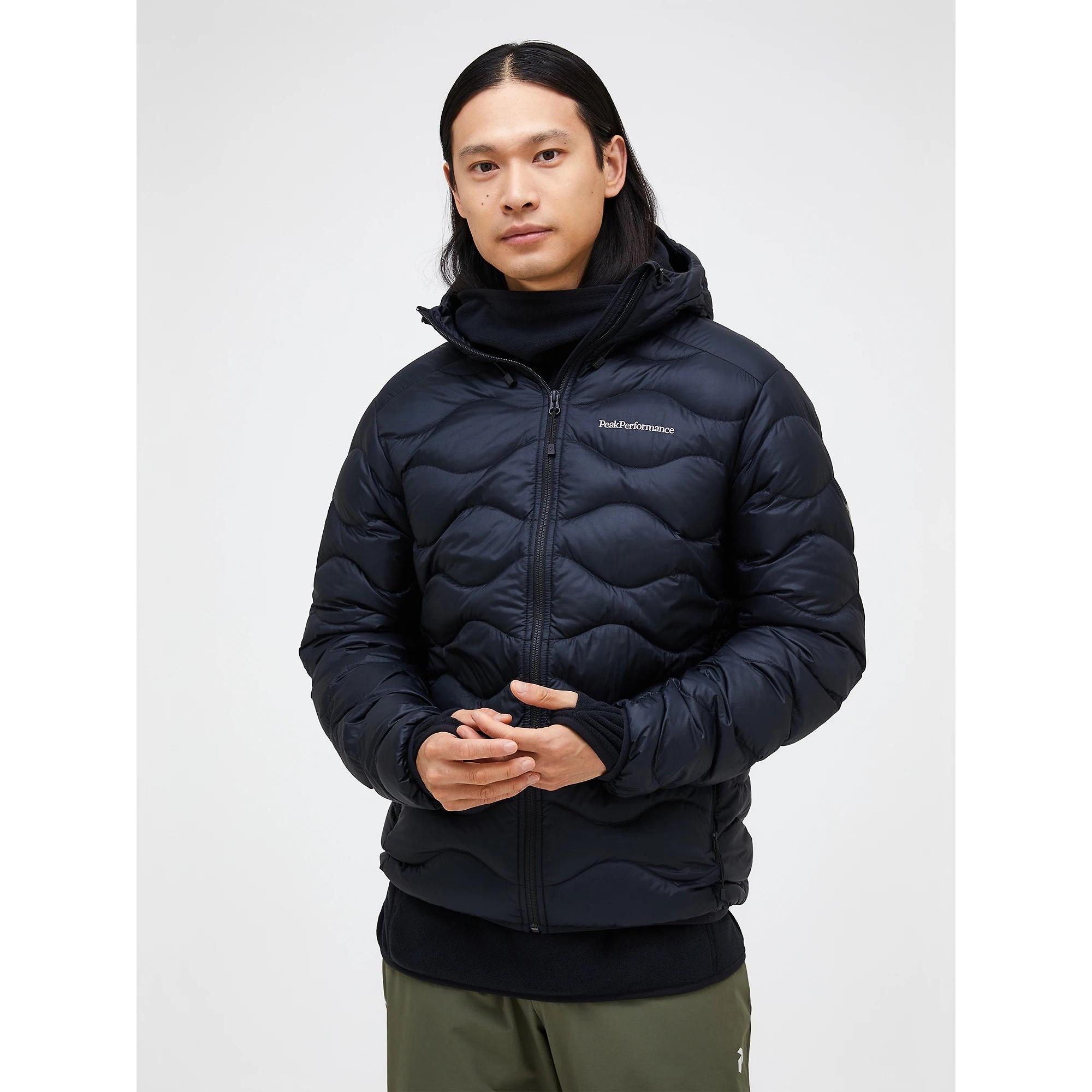 Product image 2 of 9 of Peak Performance Men's Helium Down Hooded Jacket - Black