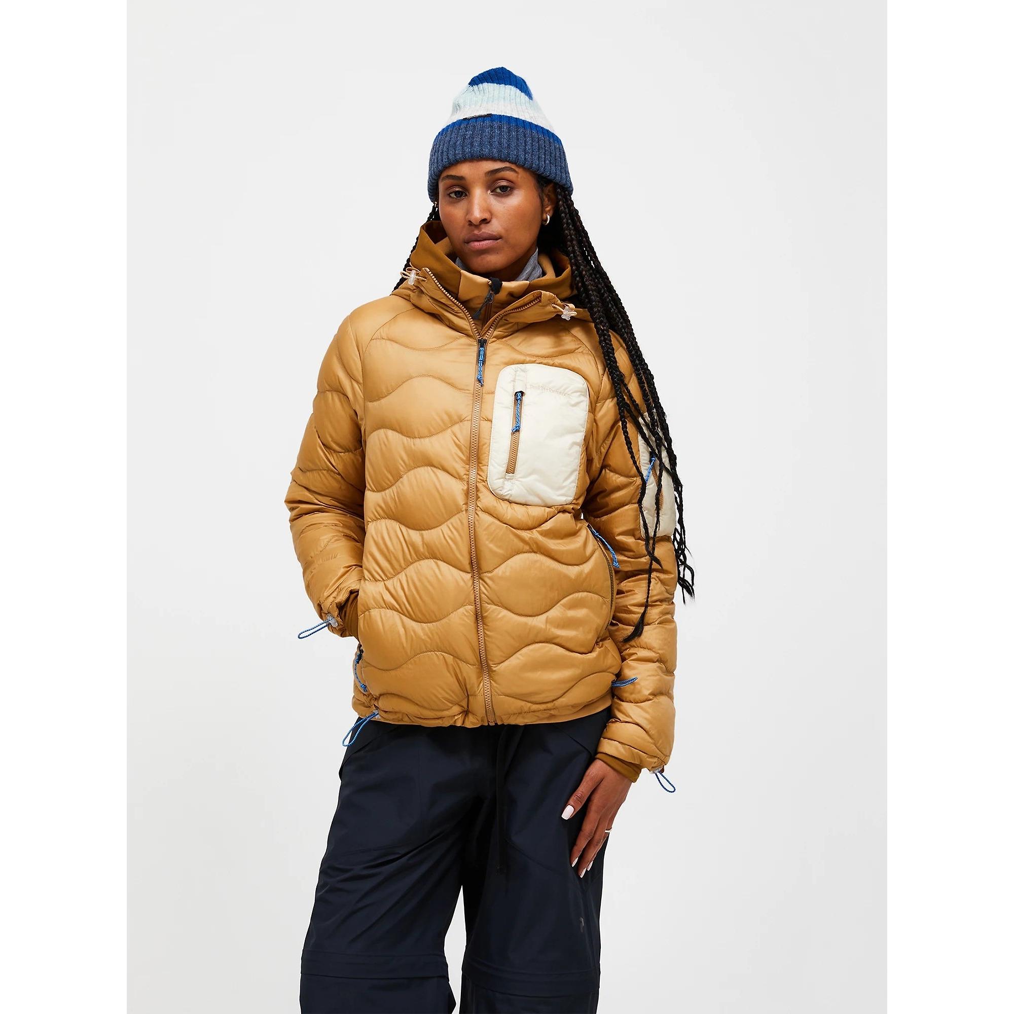 Product image 2 of 11 of Peak Performance Women's Helium Utility Down Hooded Jacket - Sierra Sand/Sand Fog