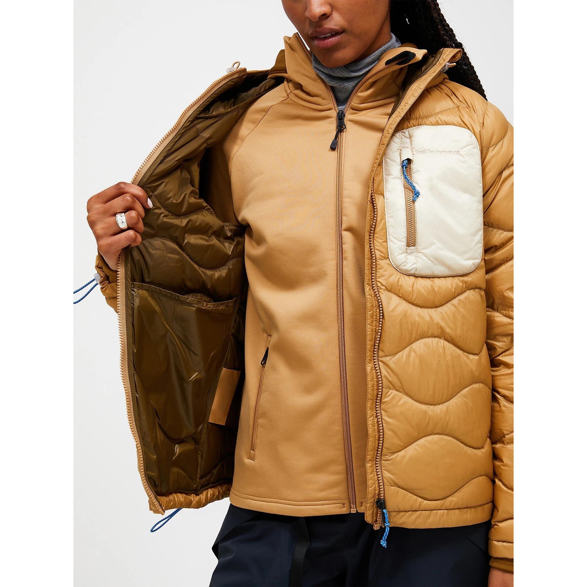 Product image 7 of 11 of Peak Performance Women's Helium Utility Down Hooded Jacket - Sierra Sand/Sand Fog